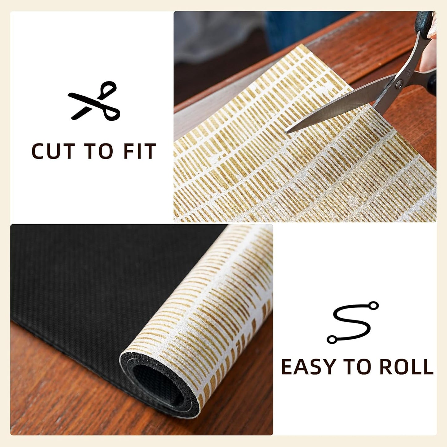 Dish Drying Mat Diatomaceous Earth Soft Coffee Mat Silicone Dish Drying Mat for Kitchen Counter or Sink for Kitchen Bathroom Coffee Bar (Linear Pattern, 16 x 24 Inches)