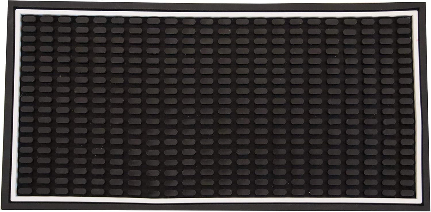 Highball & Chaser Bar Mat 12in x 6in. 1cm Thick Durable and Stylish Bar Mat for Spills, Service Mat for Coffee, Bars, Restaurants CounterTop Dish Drying Mat, Glass Drying Mat (1 pack)