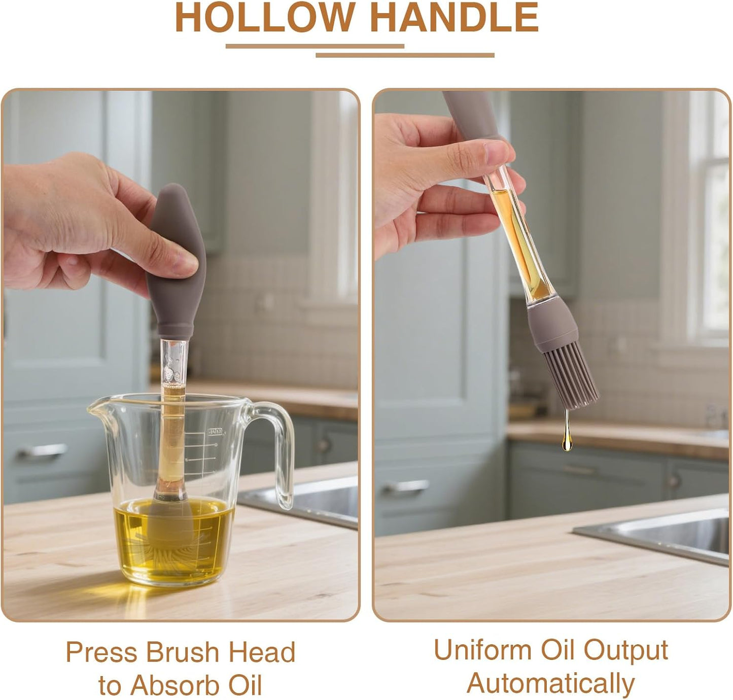 8 Pcs Silicone Brush Cooking Set, Heat Pastry Basting Brush for Home Outdoor Use Cooking BBQ Barbecue Baking