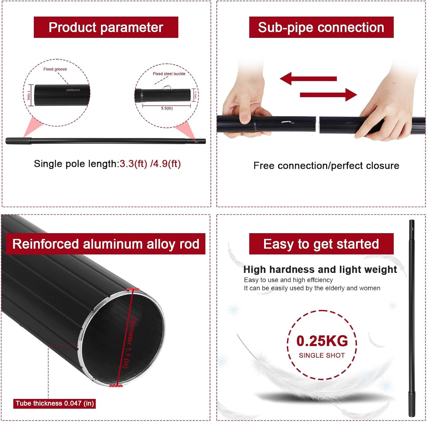 35ft Long Reach Solar Panel Cleaning Brush & Squeegee Kit, Aluminum Extendable Water Fed Pole Kit, 22in Wide Brush,Squeegee, Bendable Dusting Brush, Outdoor Window Washing Equipment Tool Kit