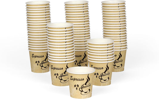 Smygoods Disposable Coffee Cups, To Go Paper Hot Cups, Classic Design (4 OZ, 100 Count) For Hot Beverages, Coffee, Tea, Espresso, Cocoa - Vasos Para Cafe