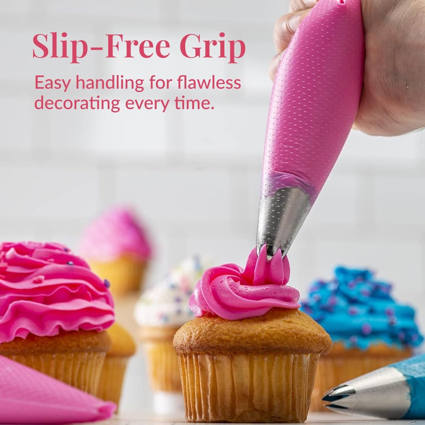 Prestee 400 Anti Burst Disposable Piping Bags, 12" - Pastry Bags, Icing Piping Bags, Tipless Piping Bags, Frosting Bags, Piping Bag, Cake Decorating Bags, Christmas Holiday Cake and Cookie Decoration