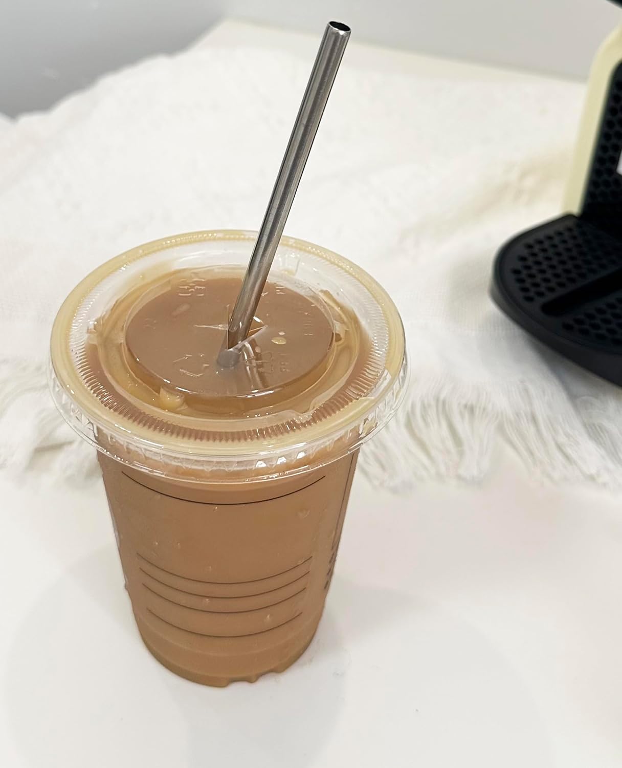 10 Pcs Stainless Steel Straws, Reusable Drinking Straws, 5 Straight + 5 Bent Metal Straws Set With 2 Pcs Cleaning Brushes (Silver, 10.5 Inch)