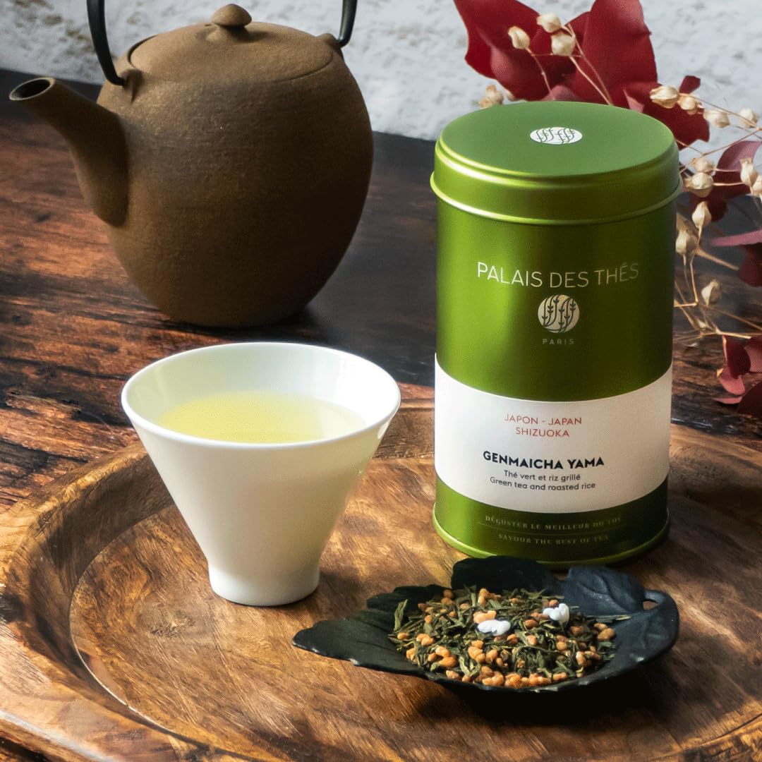 Palais des Thés - Genmaicha Yama - Japanese Green Tea & Roasted Rice - 4.6oz Loose Leaf Metal Gift Tin