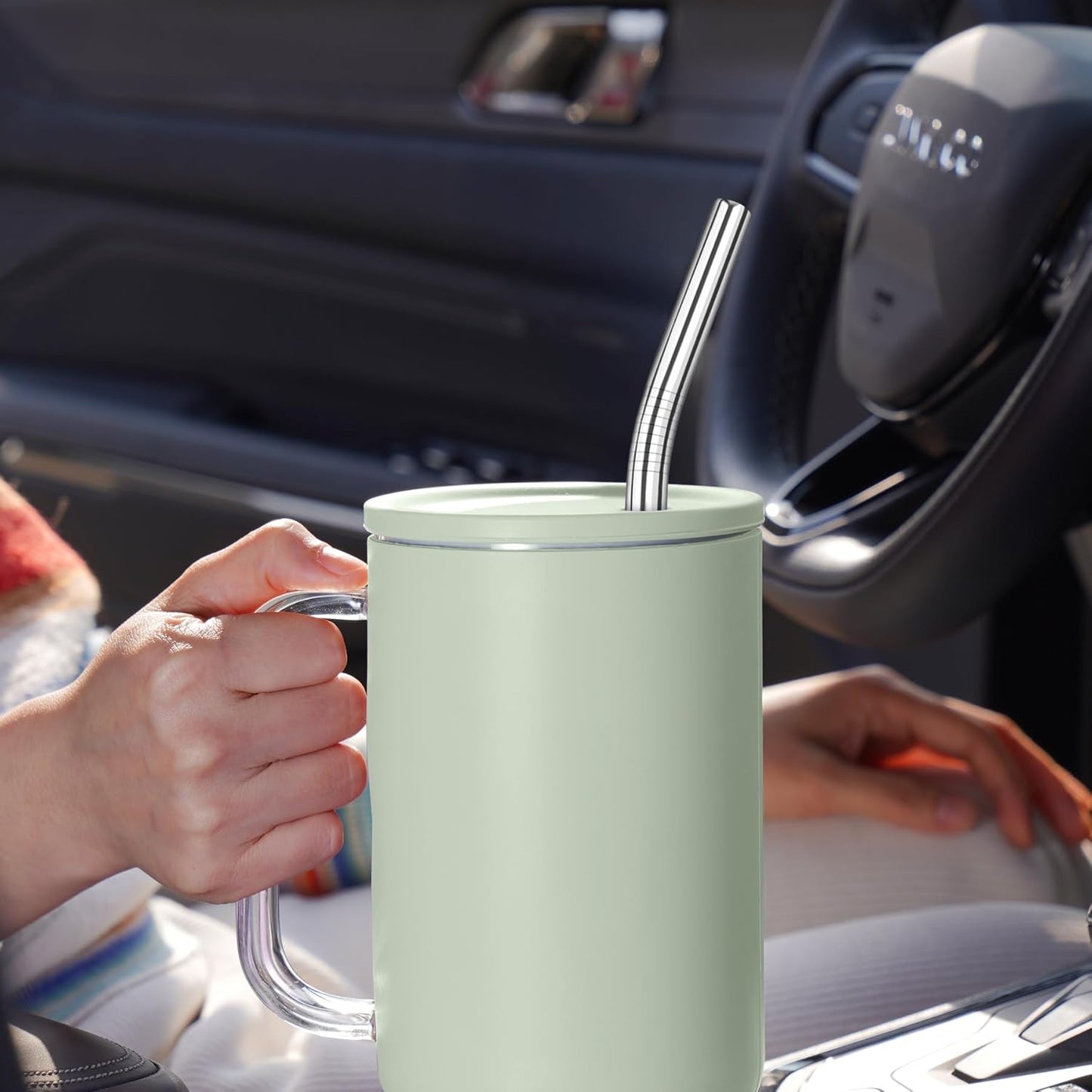 Tomorotec 30oz Straws, 11" Stainless Steel Straw 14PCS for 30oz Stanley Tumbler, 0.35"/9mm Diameter Sleek Metallic Finish- 7 Straight, 7 Bent Straws & 2 Brushes, Dishwasher Safe, 304 Food-Grade