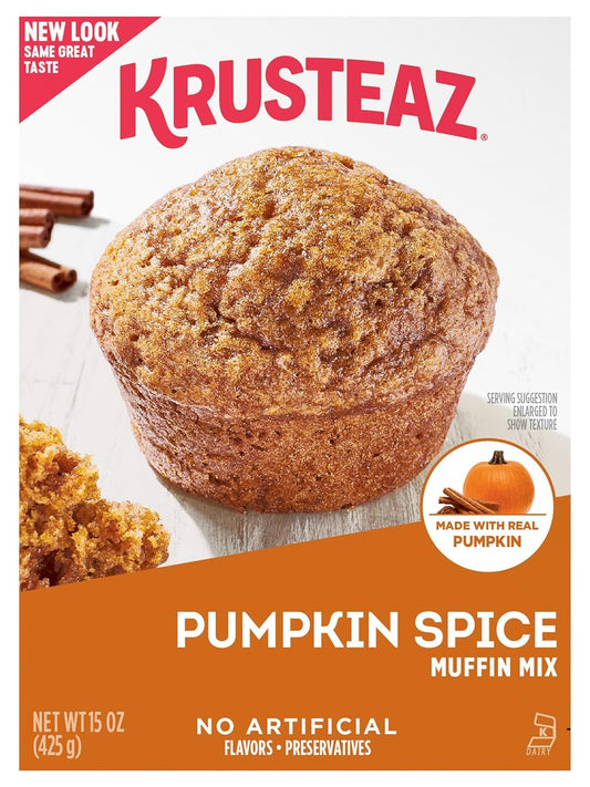 Krusteaz Pumpkin Spice Muffin Mix 15 Ounce (Pack of 3)