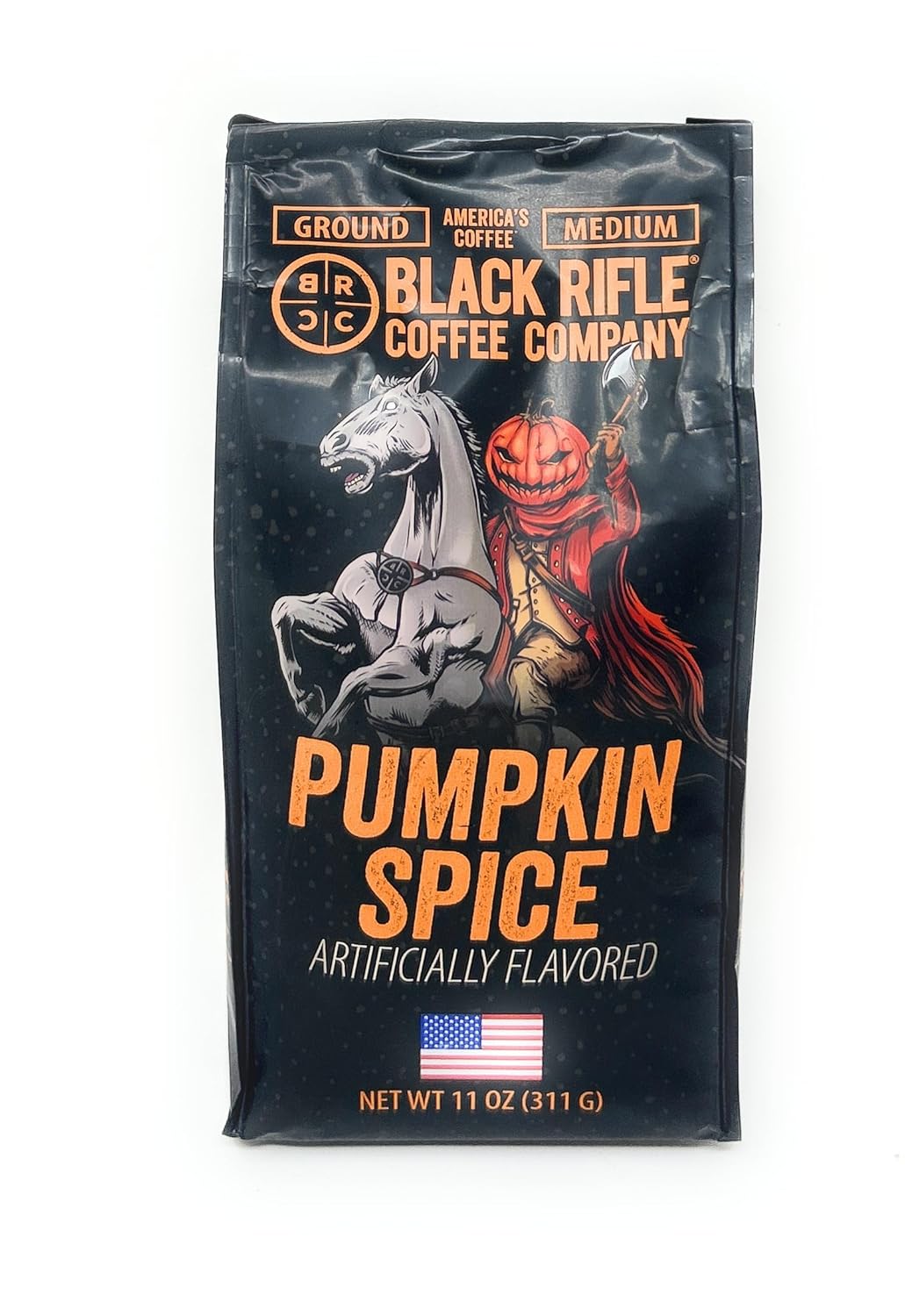 Black Rifle Coffee Company Pumpkin Spice, Medium Roast Ground Coffee, 11 OZ Bag
