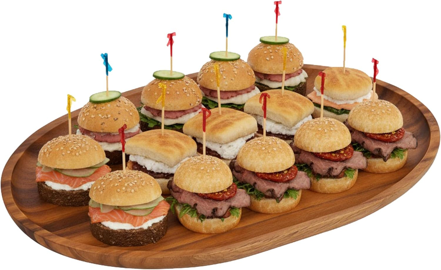 Woodard & Charles Large Acacia Oval Tray, 10" X 15"