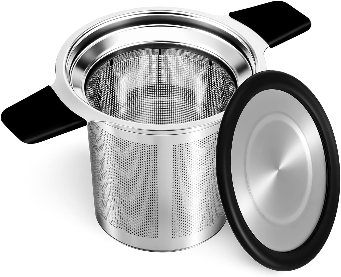 Tifanso Stainless Steel Tea Infuser Steeper Strainer for Loose Leaf Tea, Fine Mesh Reusable Diffusers Ball Bag Filter Holder with Heat Proof Handles for Teapots, Mugs, Cups