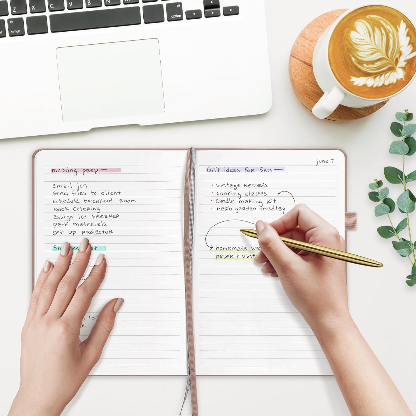 &And Per Se Lined Journal Notebook, 160 Pages, A5 5.7 x 8 inches College Ruled Thick Paper Notebook Journals for Writing, Hardcover Notebooks for Women Men Office School (1 Pack, Apricot)