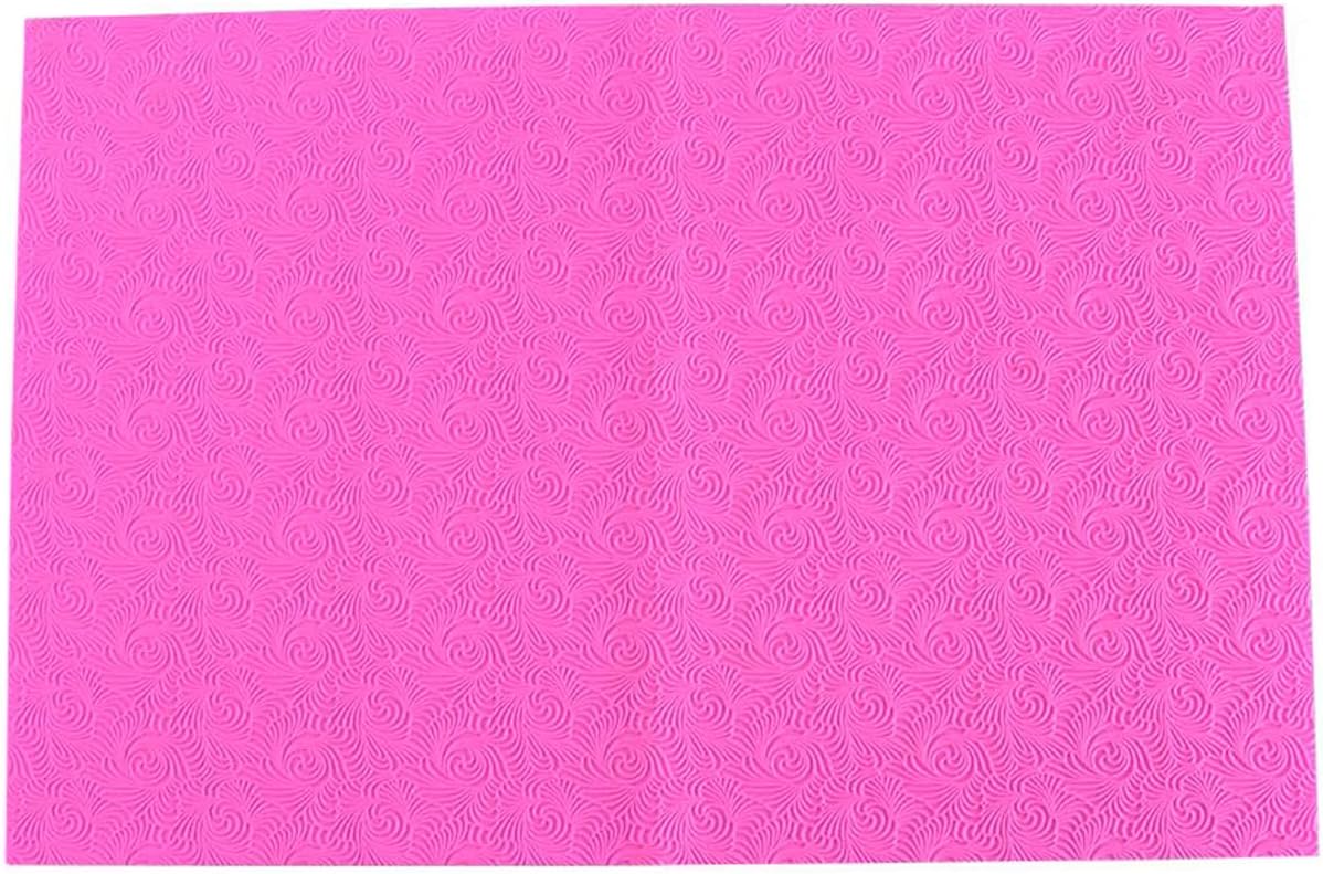 GROWTAIL Cake Fondant Impression Mat, Impression Lace Mold Fondant Cake Decorarting Tools-Spring Bloom/Spiricle/Crocodile Alligator Pattern (Spiricle Pattern)