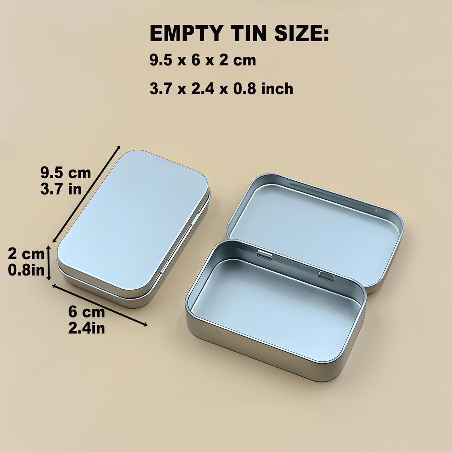 Small Metal Box With Lid-Cookie Tins Metal Tins With Lids Lens Wipes Storage Container Mini Portable Box,Empty Hinged Tin,For Organize Mint Candy Jar,Sewing Tools,DIY Gift Boxes(6 Pcs Silvery)
