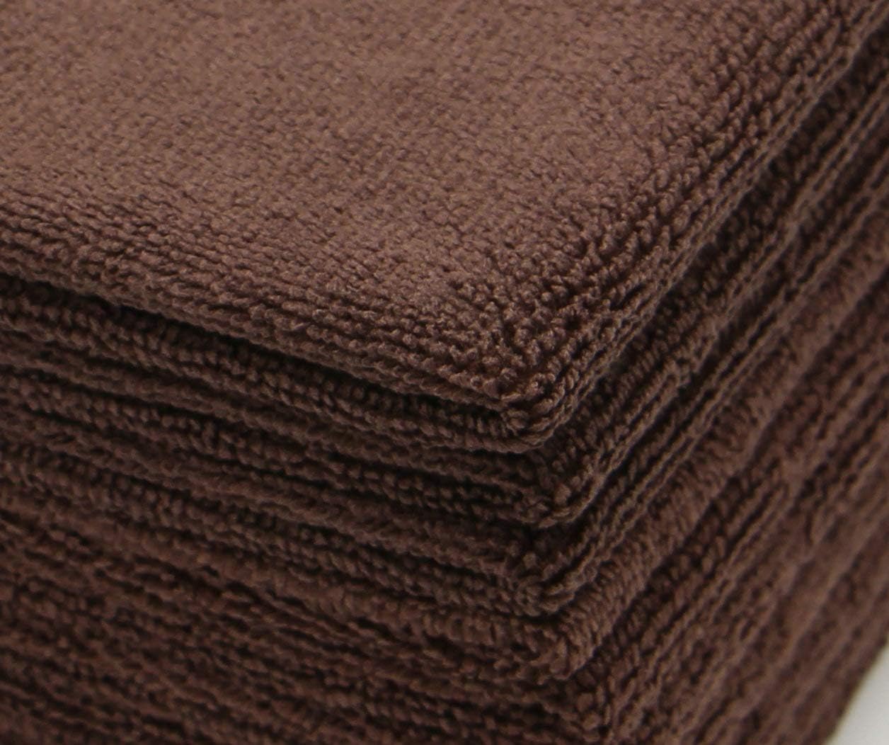 Microfiber Dish Cloths Fast Drying Kitchen Cleaning Cloth Dish Rags Dust Cloths Ultra Absorbent Lint Free Washcloths 12inch x 12inch 10 Pack Brown