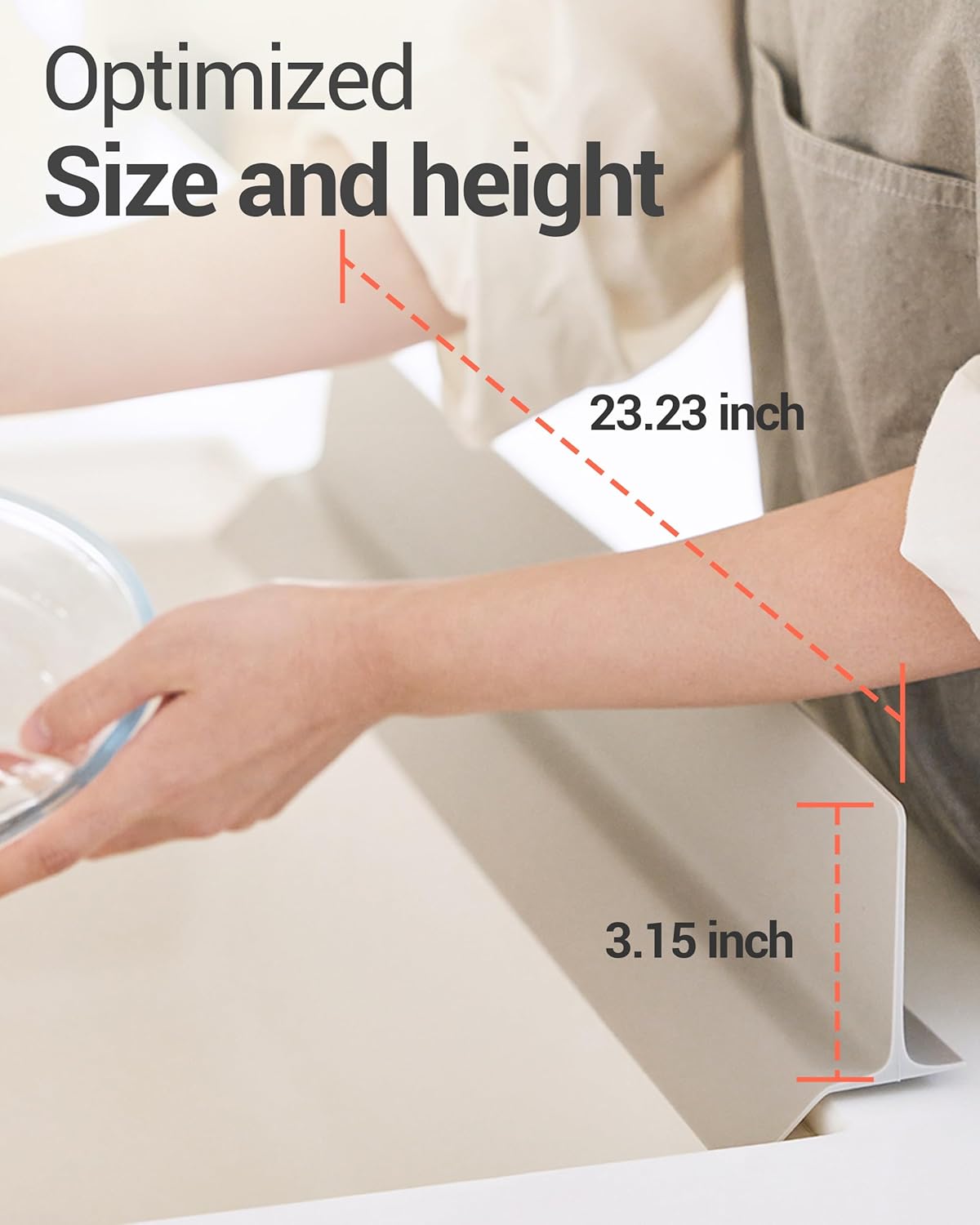 23 inches 100% Premium Silicone Kitchen Sink Splash Guard - Non Slip Strong Suction, Durable, and Easy-to-Clean Splash Protector for Mess-Free Cooking and Dishwashing (Deep Green)