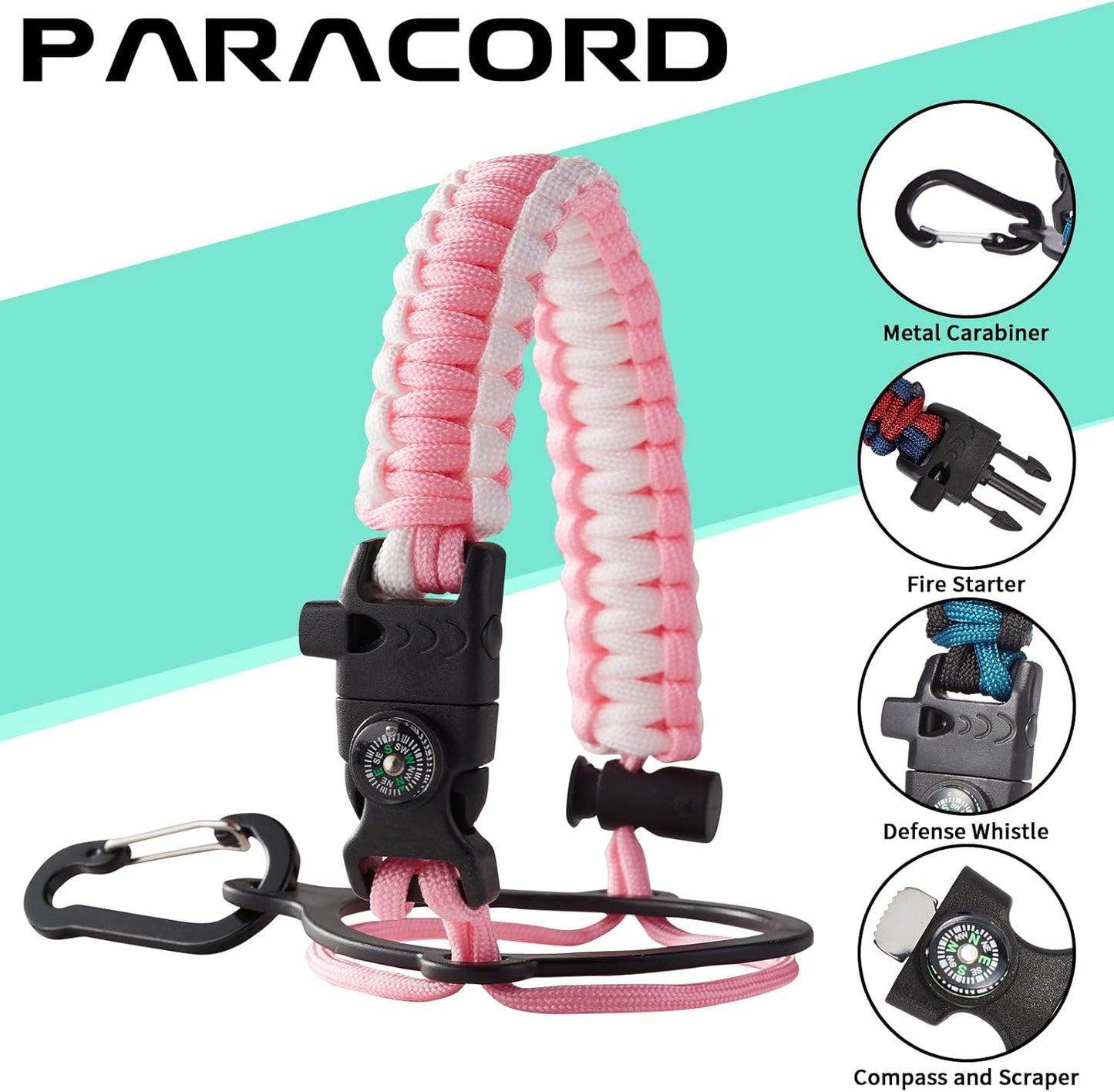 40 oz Insulated Water Bottles with Straw & Auto Chug Lid, Paracord Handle, Metal Flask Keep Cold-48H & Hot-24H, Double Vacuum Stainless Steel Travel Jug with Carrying Case for Gym Workout Running