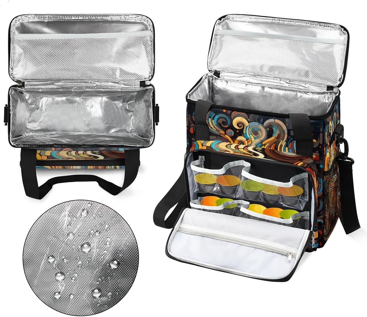 cfpolar Coffee Maker Storage Bag, Waterproof Travel Carrying Storage Tote Bag Organizer Case, Compatible with K-Mini or K-Mini Plus, And Suitable for Other Accessories， With Pockets for K-Cup Pods