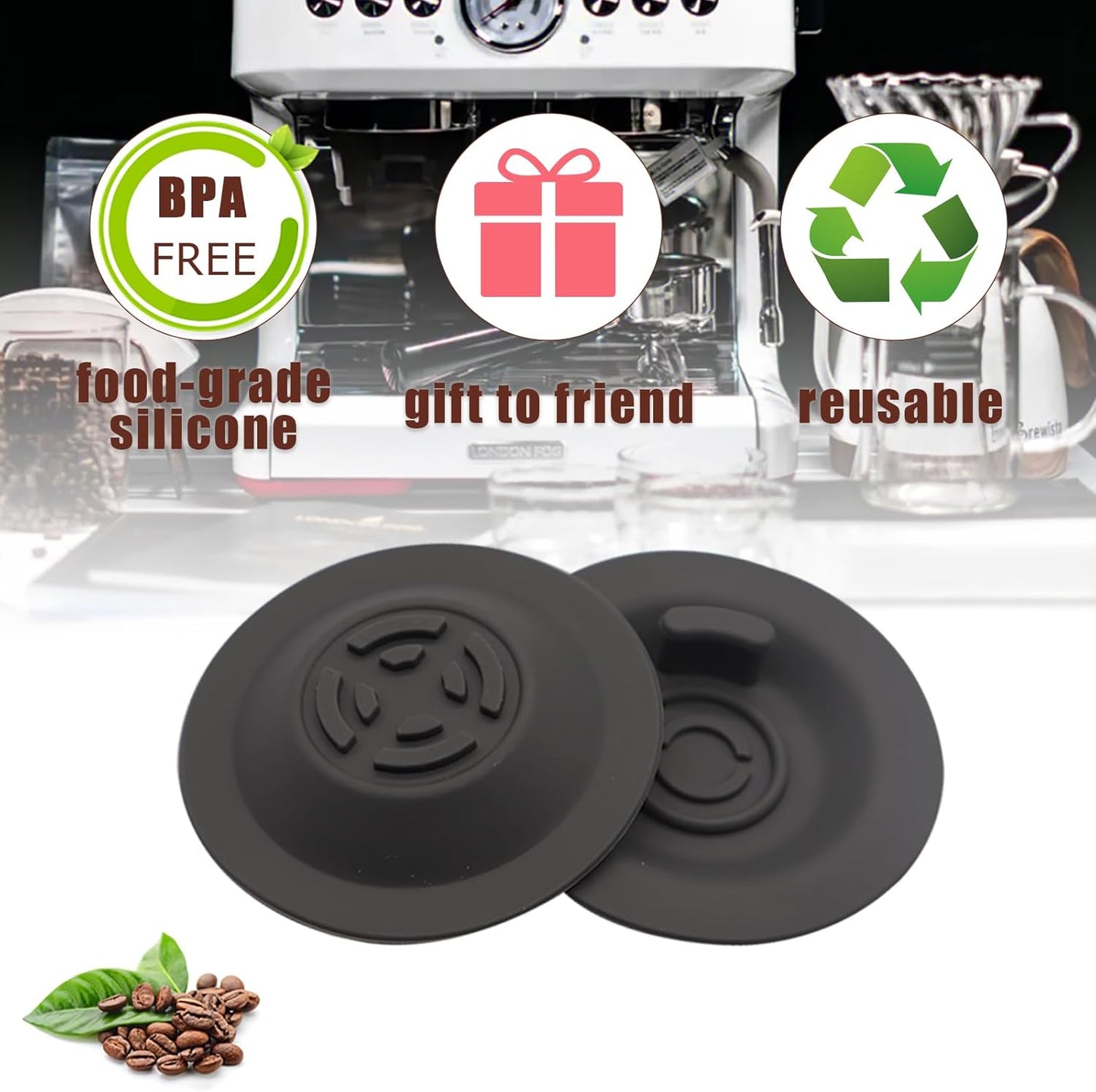 Dianrui 2 Pack Espresso Backflush Cleaning Disc 54mm for Breville Cleaning Disc for Breville Espresso Machine Accessories BES870XL/ 878/860/ 880/810/ 840 Compatible with Clean Tablets