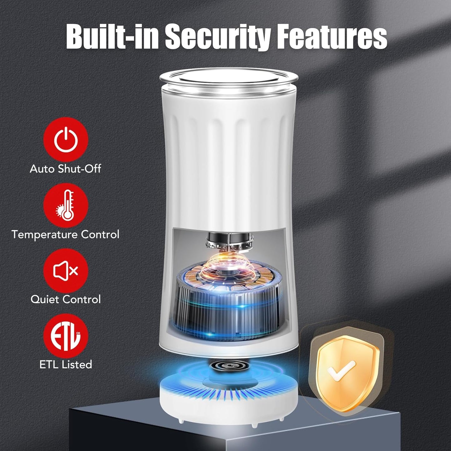 Milk Frother, Upgraded 4-in-1 Milk Frother and Steamer, Hot and Cold Foam Maker and Milk Warmer with Temperature Control & Auto Shut-Off, Frother for Coffee, Latte, Cappuccino, Matcha(White)