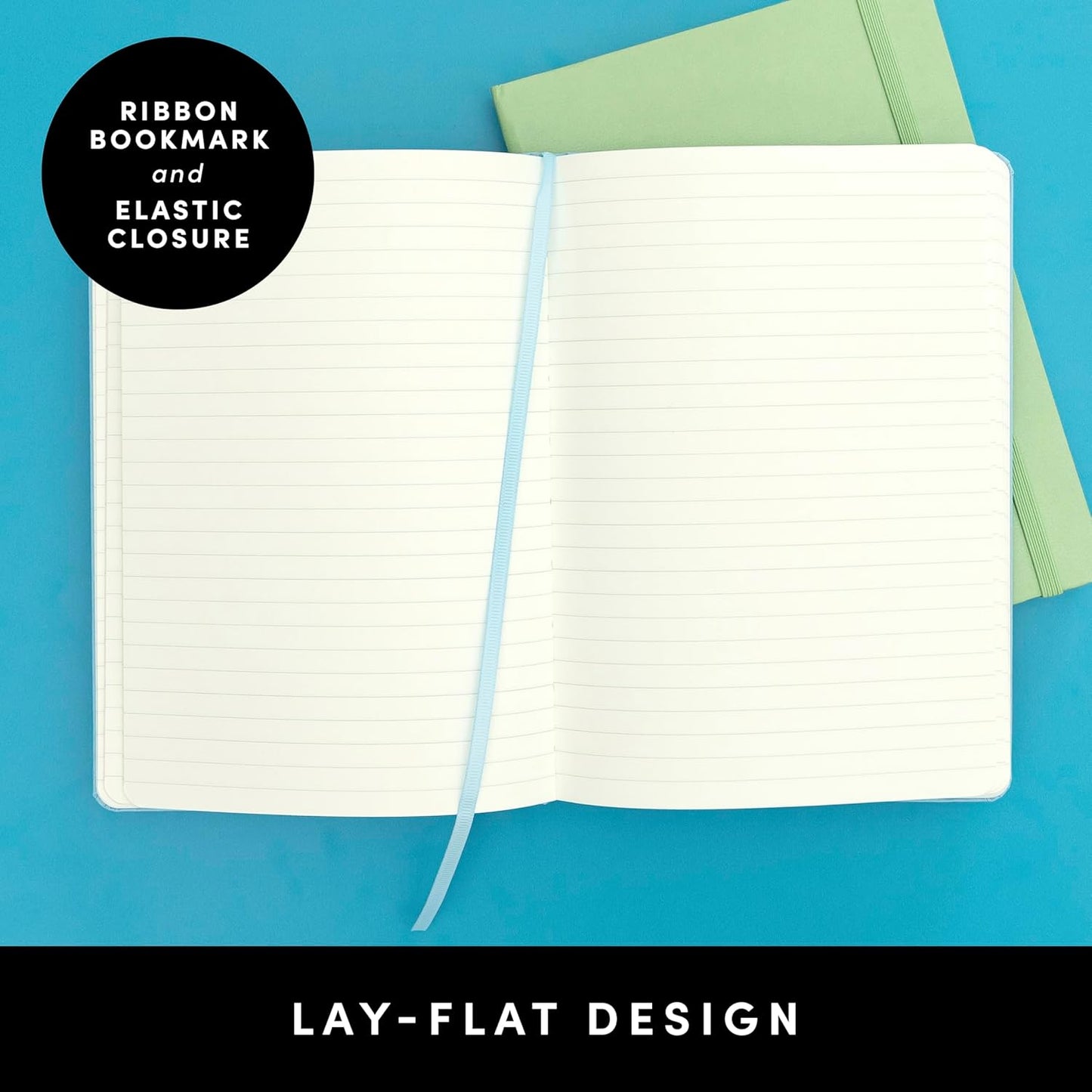 PAPERAGE Lined Journal Notebook, (Light Grey), 160 Pages, Medium 5.6 in x 8 in - 100 GSM Thick Paper – Hardcover Journaling Notebook for Work, School & Note Taking