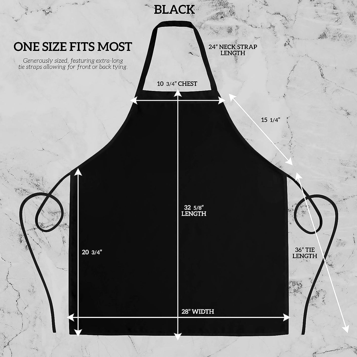 GREEN LIFESTYLE 2 Pack Chef Apron with Pockets – Grilling Aprons for Men, Waterproof Cooking Apron for BBQ, Work or Restaurant Use, Kitchen Aprons for Women with Pockets – Black
