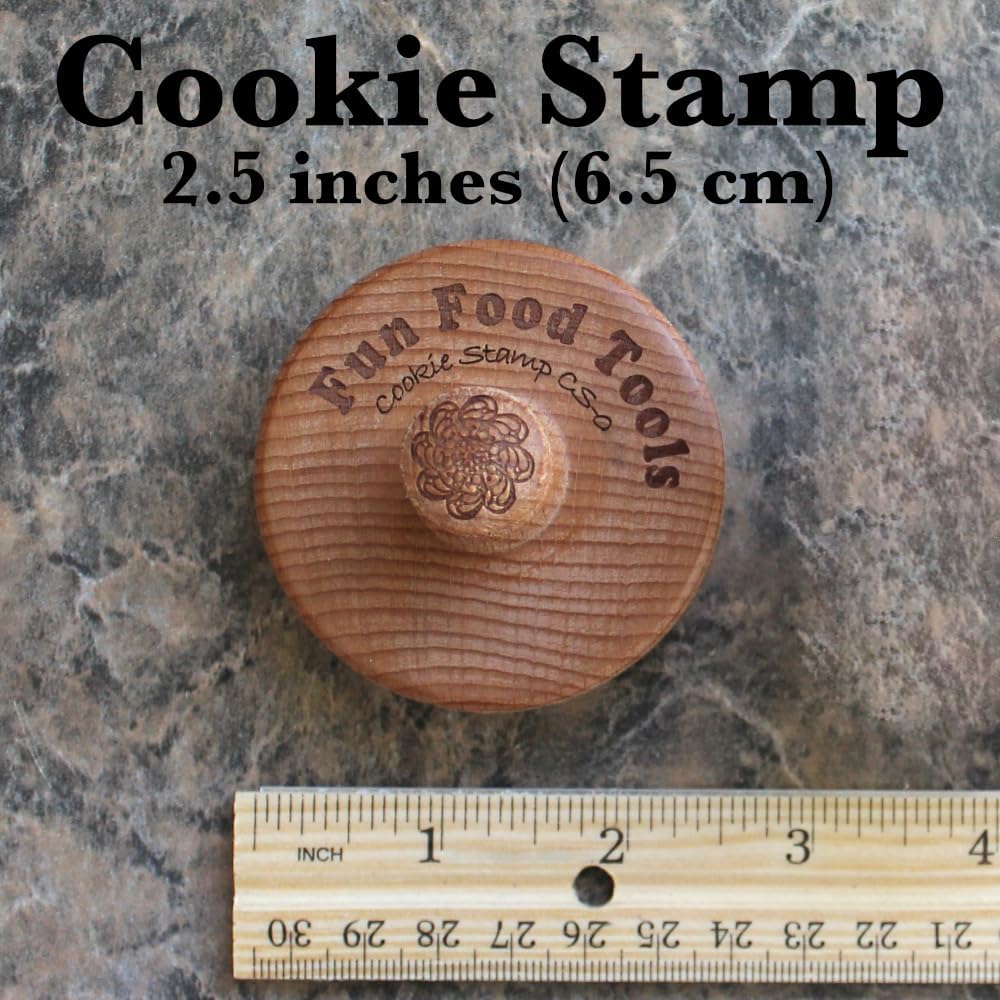 Wood Cookie Stamp, 2.5 Inch (Cluster of Mushrooms CS-081)