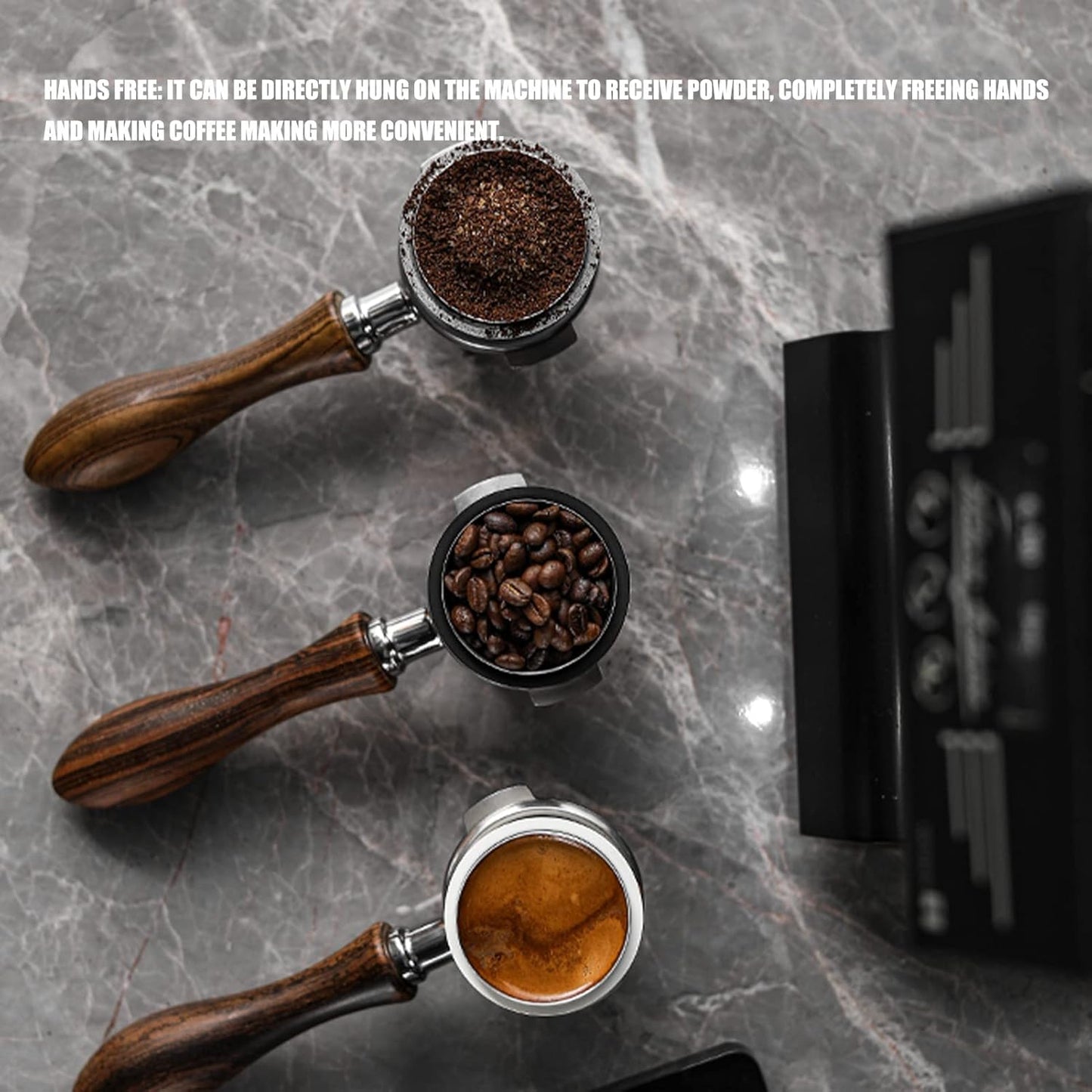 58mm Stainless Steel Dosing Cup, Espresso Coffee Powder Cup Crema Coffee Tool for Coffee Machine(#1)