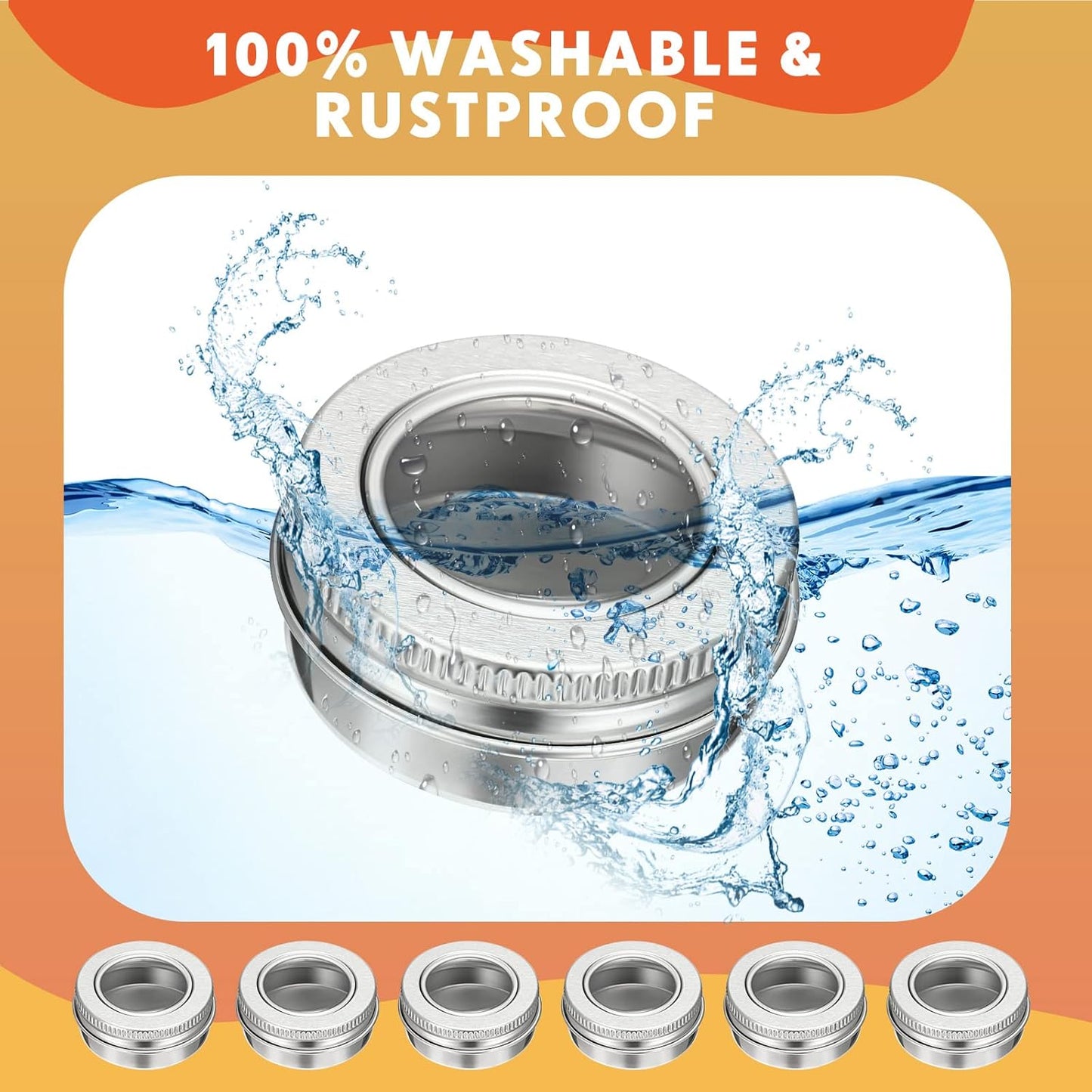 Zubebe 100 Pcs Aluminum Tin Jar Refillable Containers Clear Top Screw Lid Round Tin Container Bottle for Cosmetic, Cream, Diamond Painting, Salves, Balms, Lip Balm, Spices or Others, Silver (1 oz)