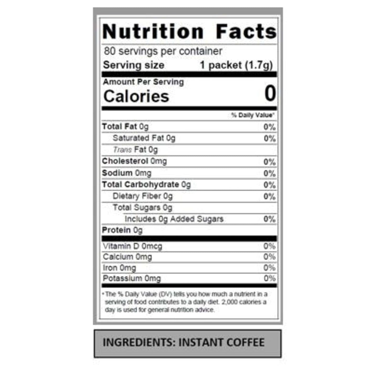 Nescafe Instant Coffee Packets, Taster's Choice Light Roast, 1.7 g Singles (Pack of 80)