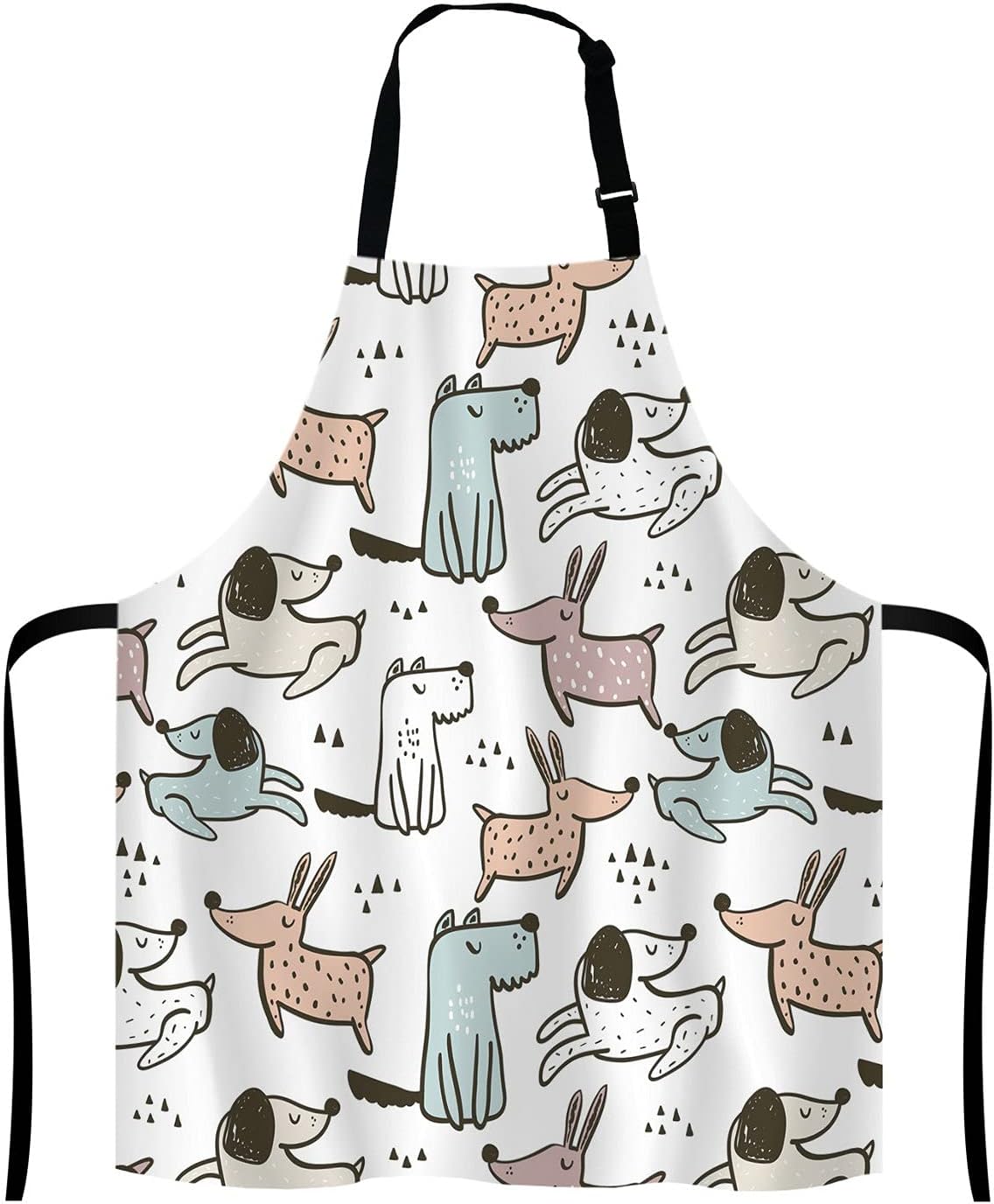 Cartoon Dogs Apron for Women and Men, Adjustable Kitchen Chef Apron for Cooking Baking - Cute Birthday, Anniversary, Mother's Day Apron Presents for Mom Wife Girlfriend Aunt Grandma