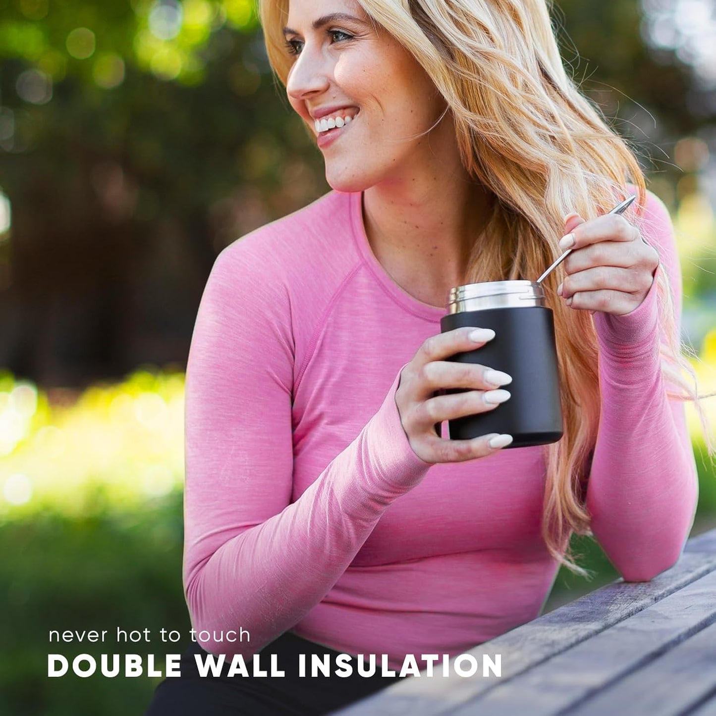 Simple Modern Food Jar for Hot Food | Reusable Stainless Steel Vacuum Insulated Leak Proof Lunch Storage for Smoothie Bowl, Soup, Oatmeal | Provision Collection | 12oz | Blue Dune