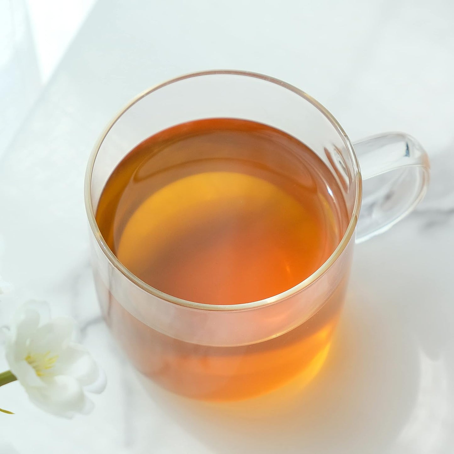 Fescha Organic Decaf Jasmine Green Tea Bags Flower-scented Tea (50-count), Eco-Conscious Tea Bags, Packed by Resealable Kraft Bag