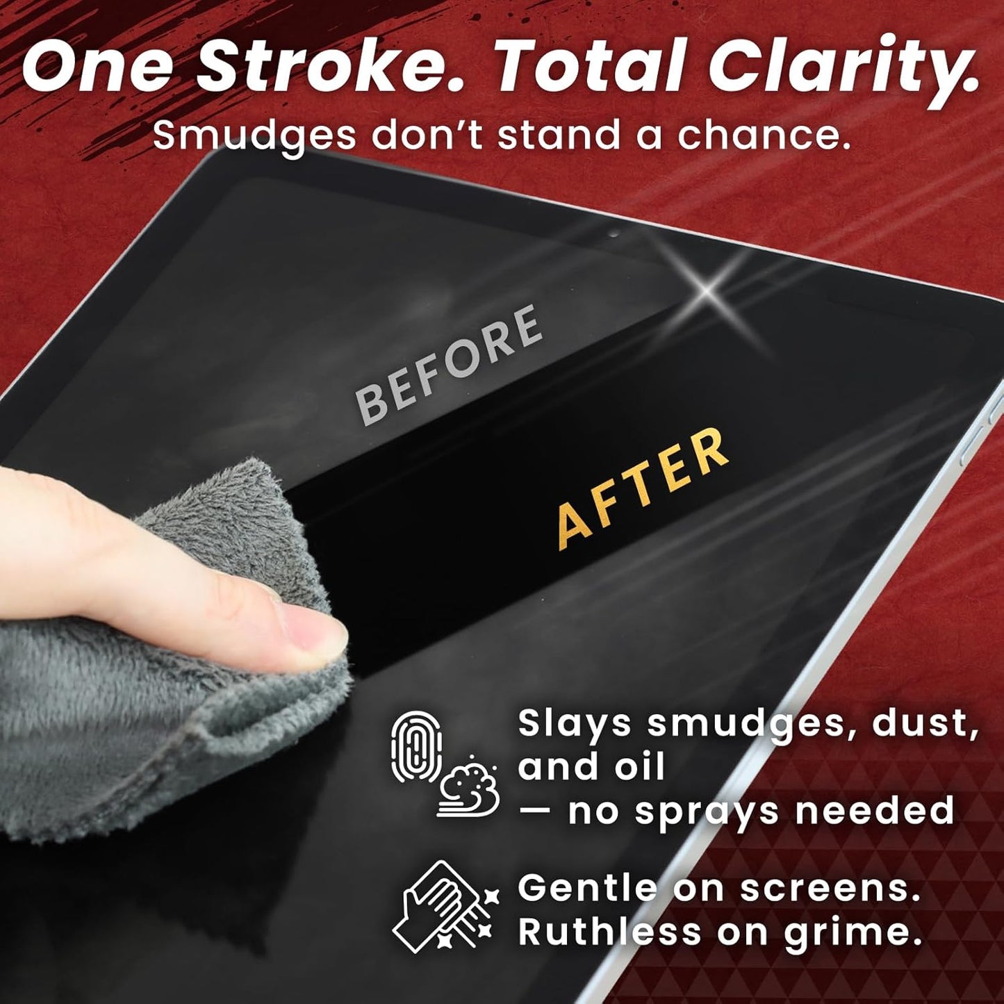 BELLEMOND「Samurai Cloth」Japanese Microfiber Cleaning Cloth | Washable, Reusable, Lint Free Cloth for Phones, Laptops, Lenses, Screens & Electronics | Made in Japan | Medium