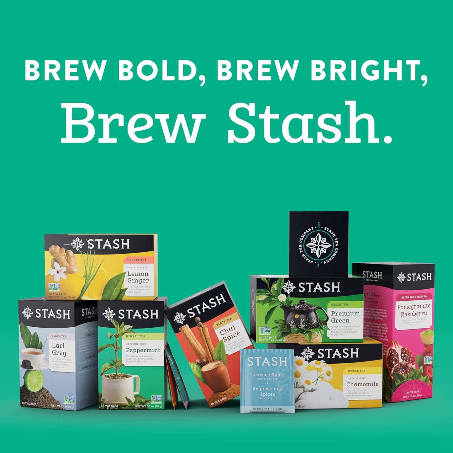 Stash Tea Decaf English Breakfast Black Tea - Decaf, Non-GMO Project Verified Premium Tea with No Artificial Ingredients, 18 Count (Pack of 6) - 108 Bags Total