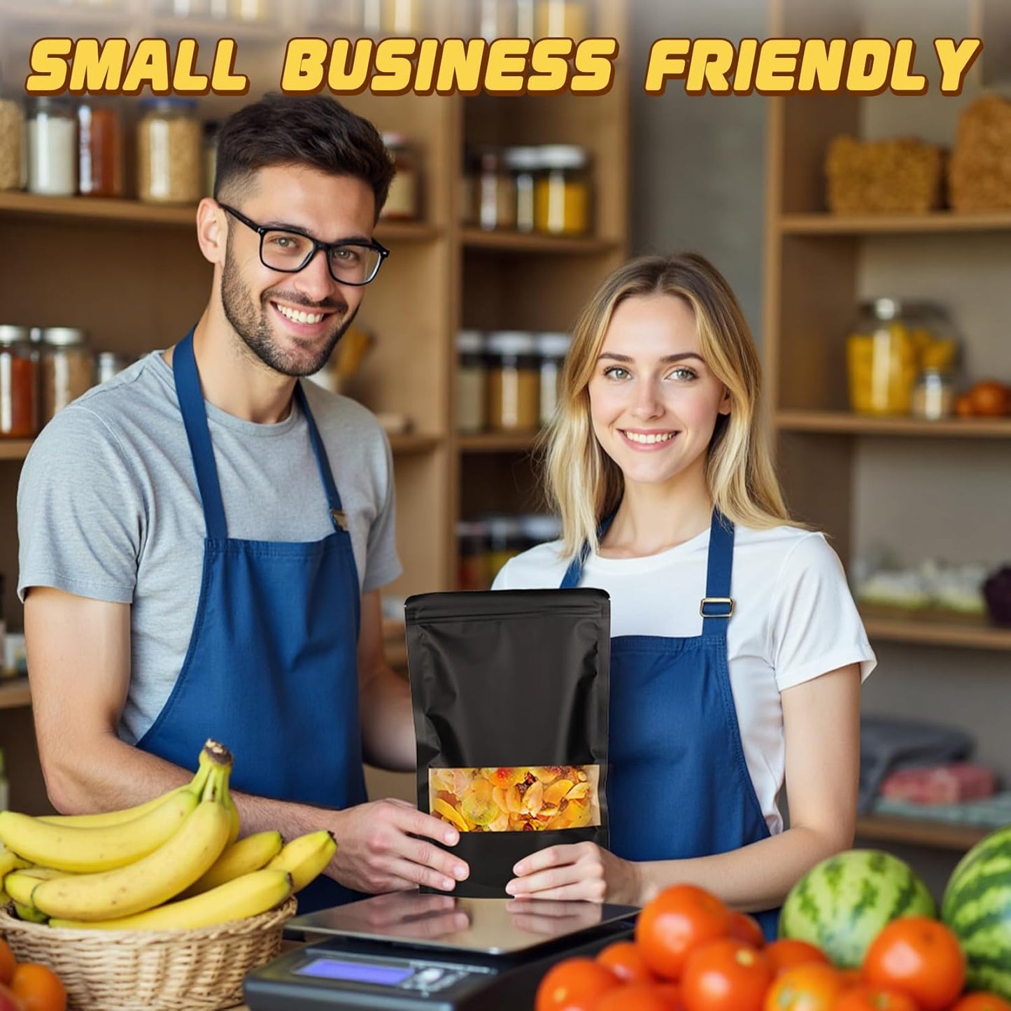 50 Pack Smell Proof Bag, Stand Up Zip Lock Bags, Cookie Bags with Seal, Resealable Pouches, Packing Bags for Cheese, Herbs, Coffee, Spice, Nuts, Soap, Bath Salts, Party Favors, Tea