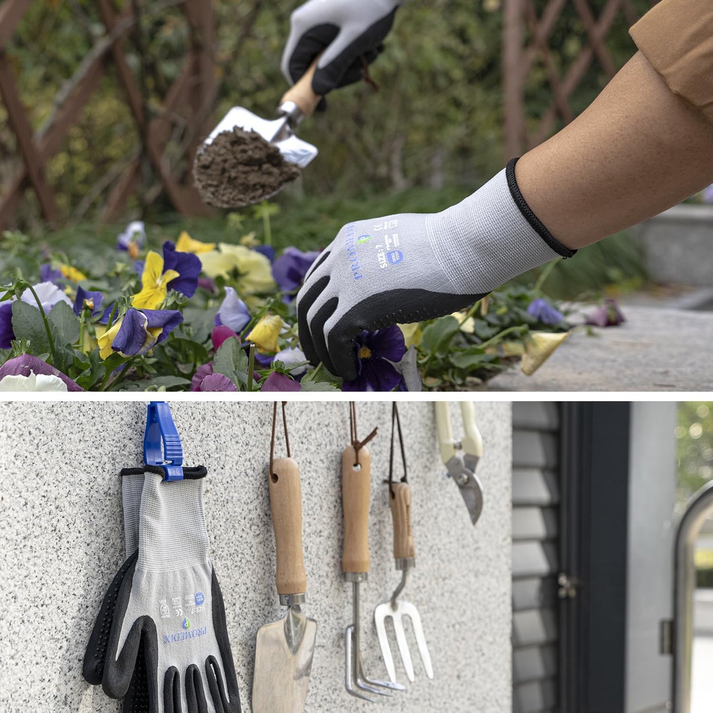 PROMEDIX P Nitrile Coated Work Gloves,MicroFoam Safety Work Gloves Men,Seamless Knit Nylon&spandex Gloves with Grip