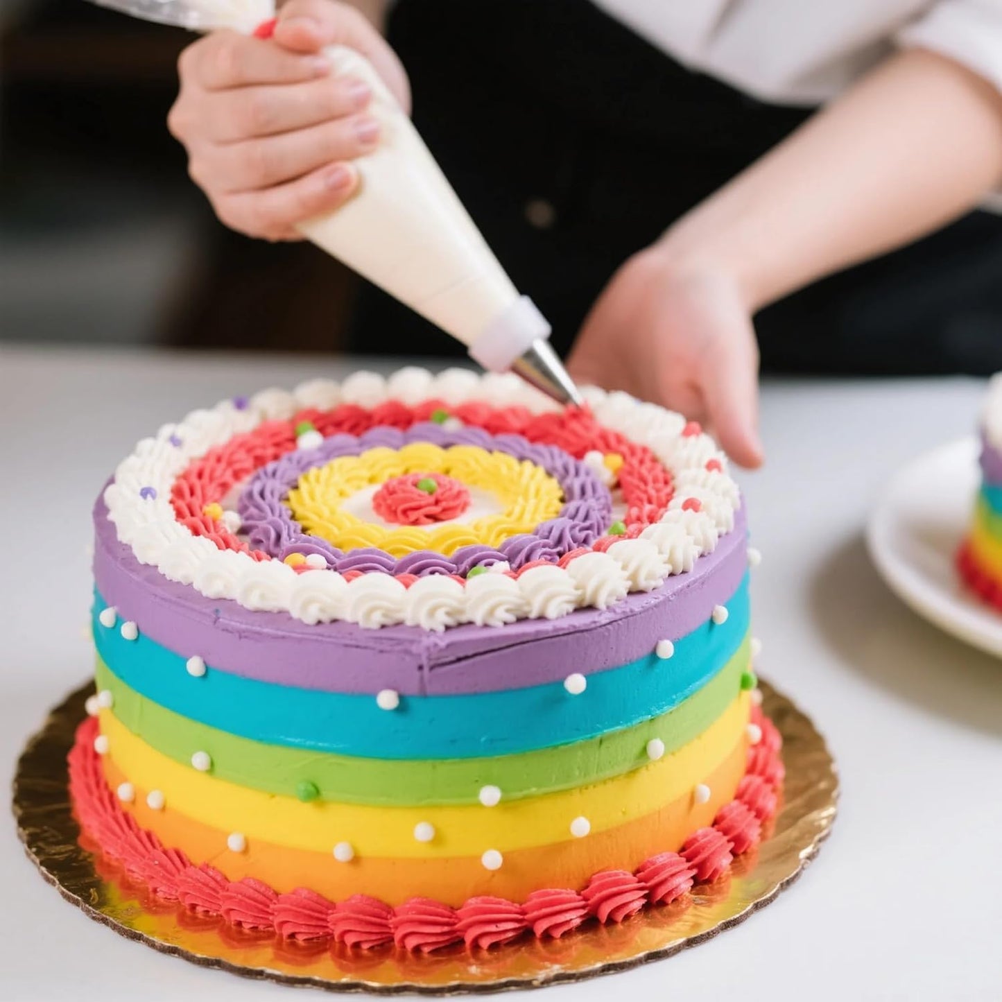 Extra Large Piping Bags Disposable 24 Inch - HOMIOVE 100Pack Clear Disposable Pastry Bags, XL Thick Non-Slip Anti Burst Piping Bags for Cakes Cookies Decoration