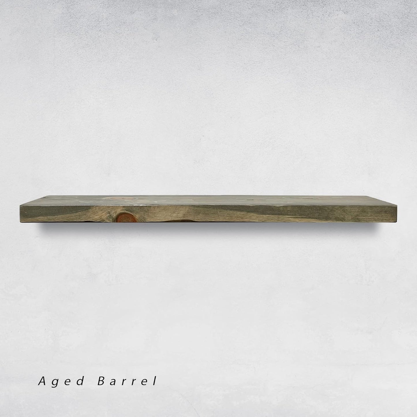 URBANDI, Rustic Floating Shelves, Set of 2, Hidden Bracket, Solid Wood, Heavy Duty, Wall Mounted Shelves, (Grey, 48Wx12D)