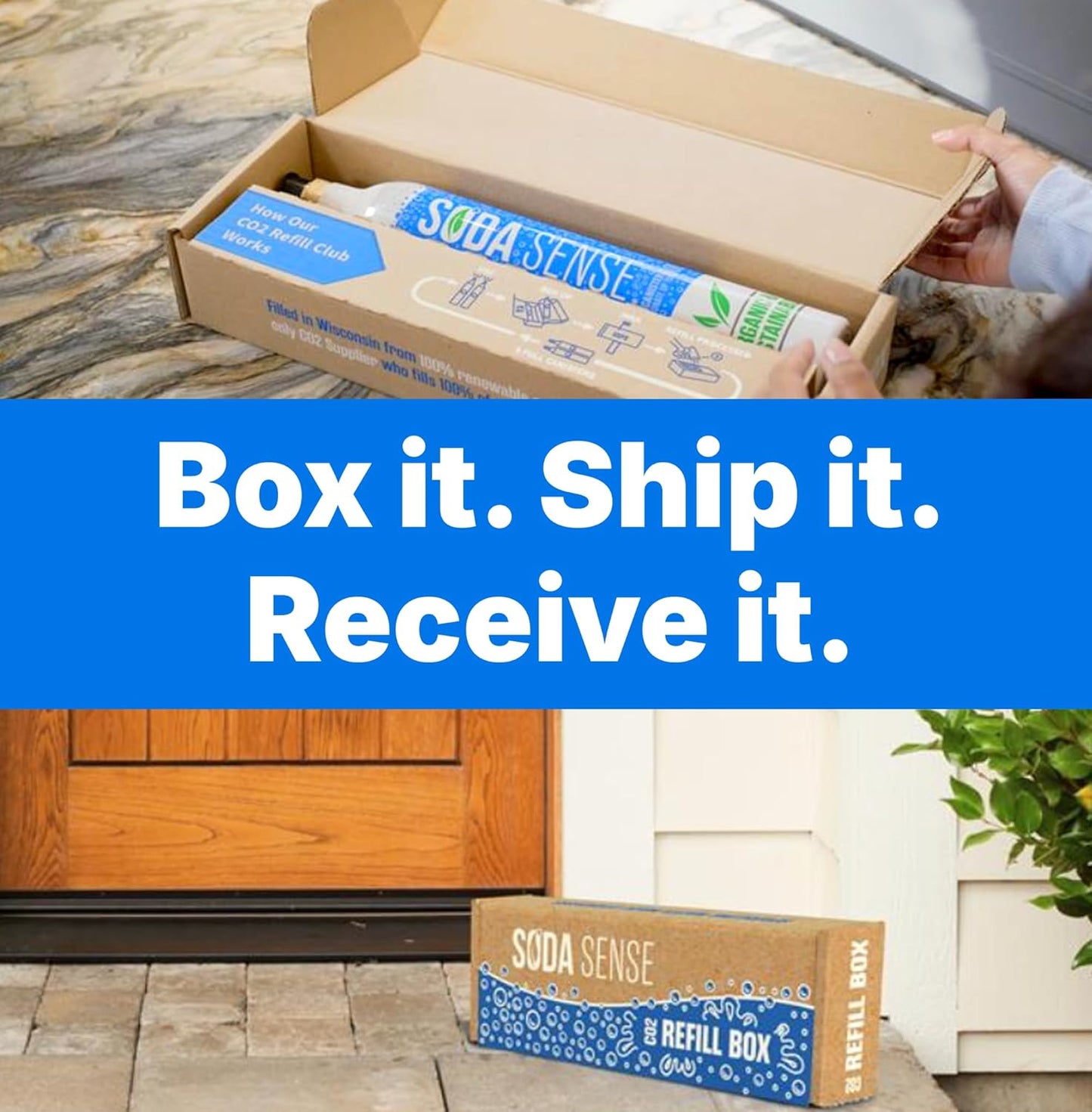 Soda Sense Easy Connect 60L CO2 Exchange Canister – 3 Pack, Replacement for Quick Connect Cylinder – Compatible with SodaStream PINK Snap-On Machines ONLY, Including ART, TERRA, ENSO & DUO