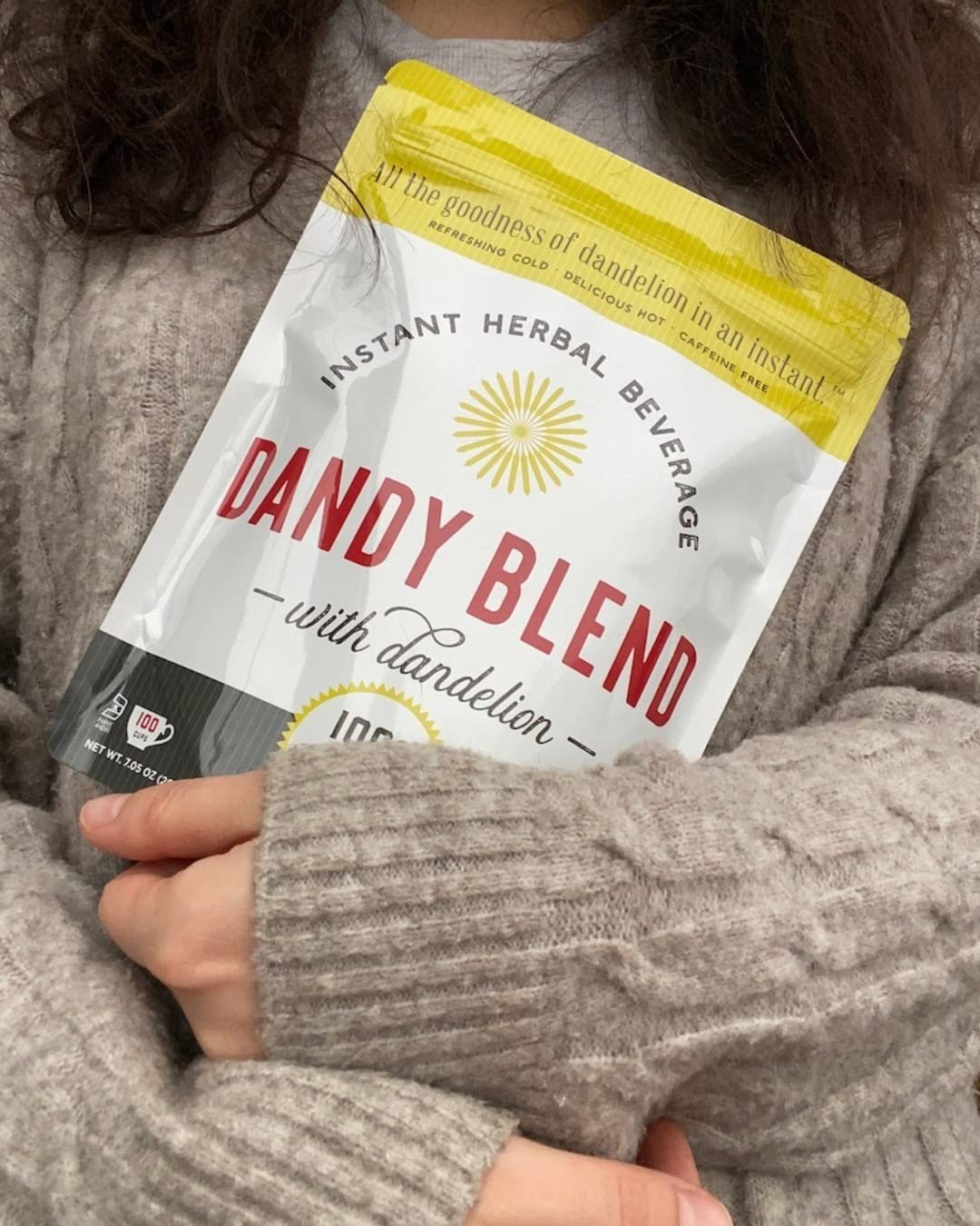 100 Cup Bag of Original Dandy Blend Instant Herbal Beverage with Dandelion, 7.05 oz. (200g) Bag