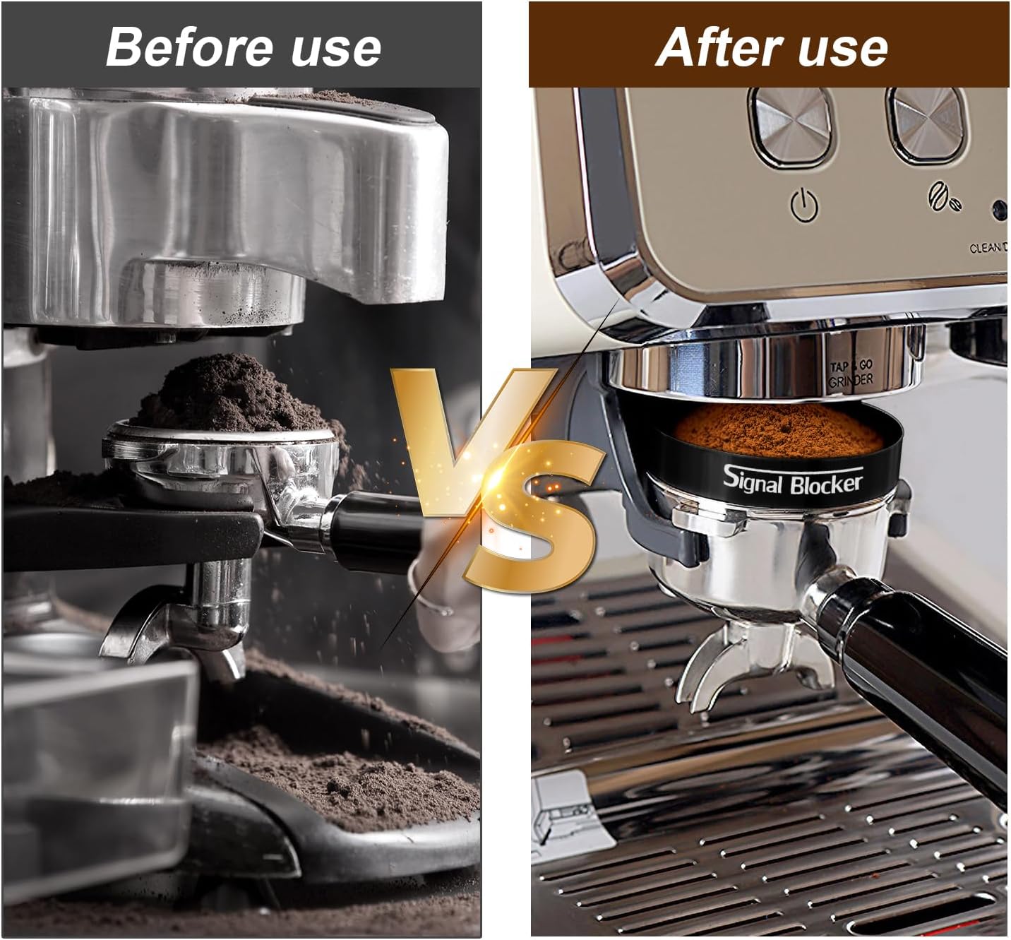 58mm Espresso Dosing Funnel & 58.5mm Puck Screen for Gaggia: Magnetic Coffee Dosing Ring Aluminium Metal - Reusable 1.7mm Thickness 150μm Puck Screen 316 Stainless Steel | Fits All 58mm Portafilters