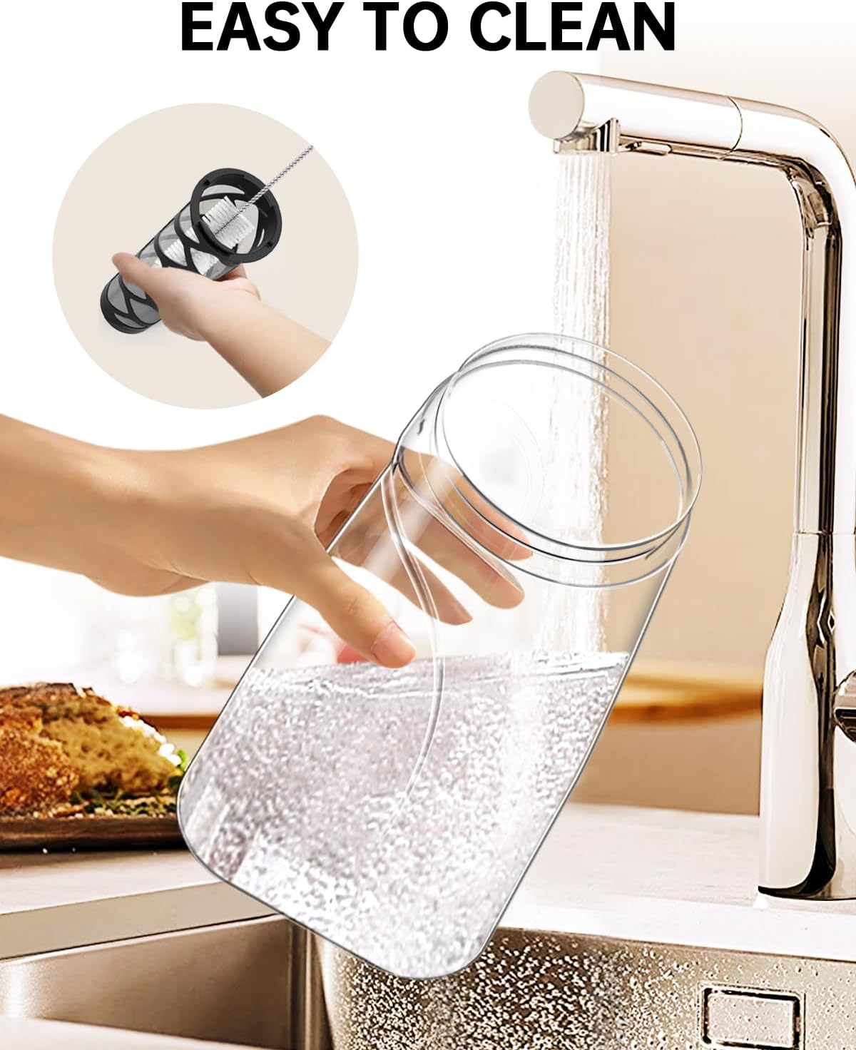 Cold Brew Coffee Maker, 70 oz (2100 ml) BPA Free Tritan Pitcher, Iced Coffee Maker and Tea Brewer, 100% Leak-Proof, Easy to Clean Reusable Mesh Filter, Black