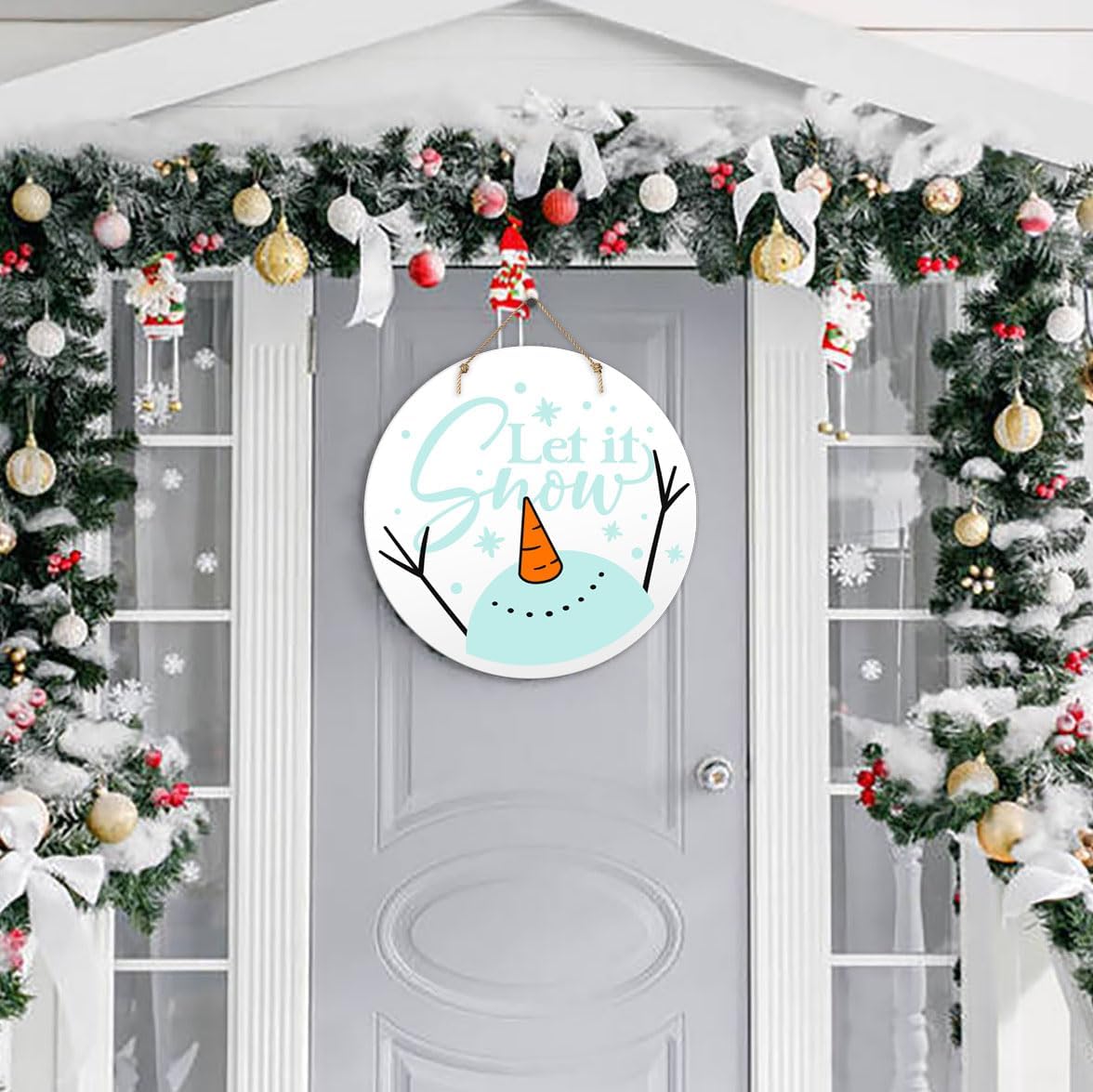 Large Christmas Stencils 12” Christmas Stencil for Painting on Wood Holiday Stencils for Crafts Reusable Merry Christmas Drawing Templates for Door Hanger Porch Wreath Doormat Decor