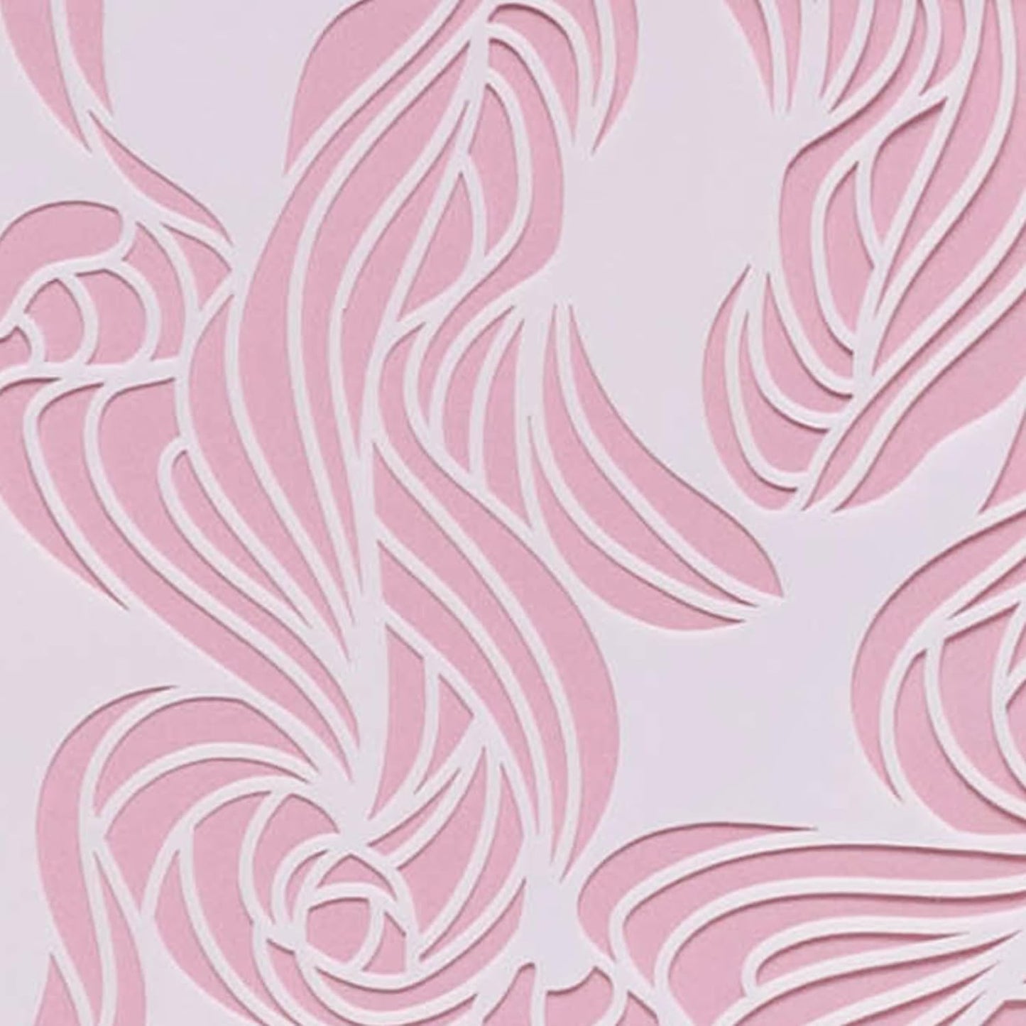 Cake Stencil - Seamless Delicate Pattern for Decorating Tall Double Barrel Cake to Use with Buttercream, Royal Icing, Ganache, Paint, Airbrush (Riya)