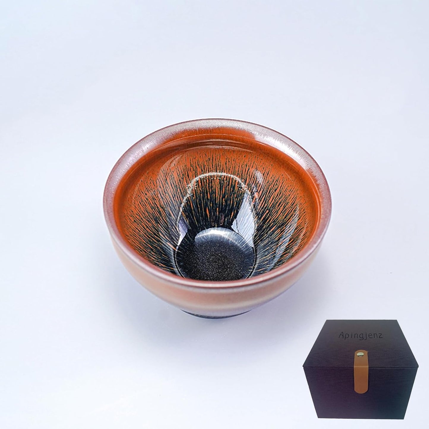 Matcha Bowl, Jian Ware Hare's Fur Glaze 12.17oz, Kiln Change Jian Ware Chinese Jianzhan, Matcha Cup Tea Ceremony, Authentic Porcelain Chawan