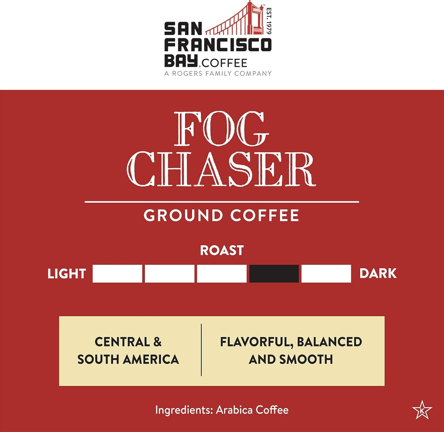 SF Bay Coffee Fog Chaser 28 Ounce Ground Medium Dark Roast
