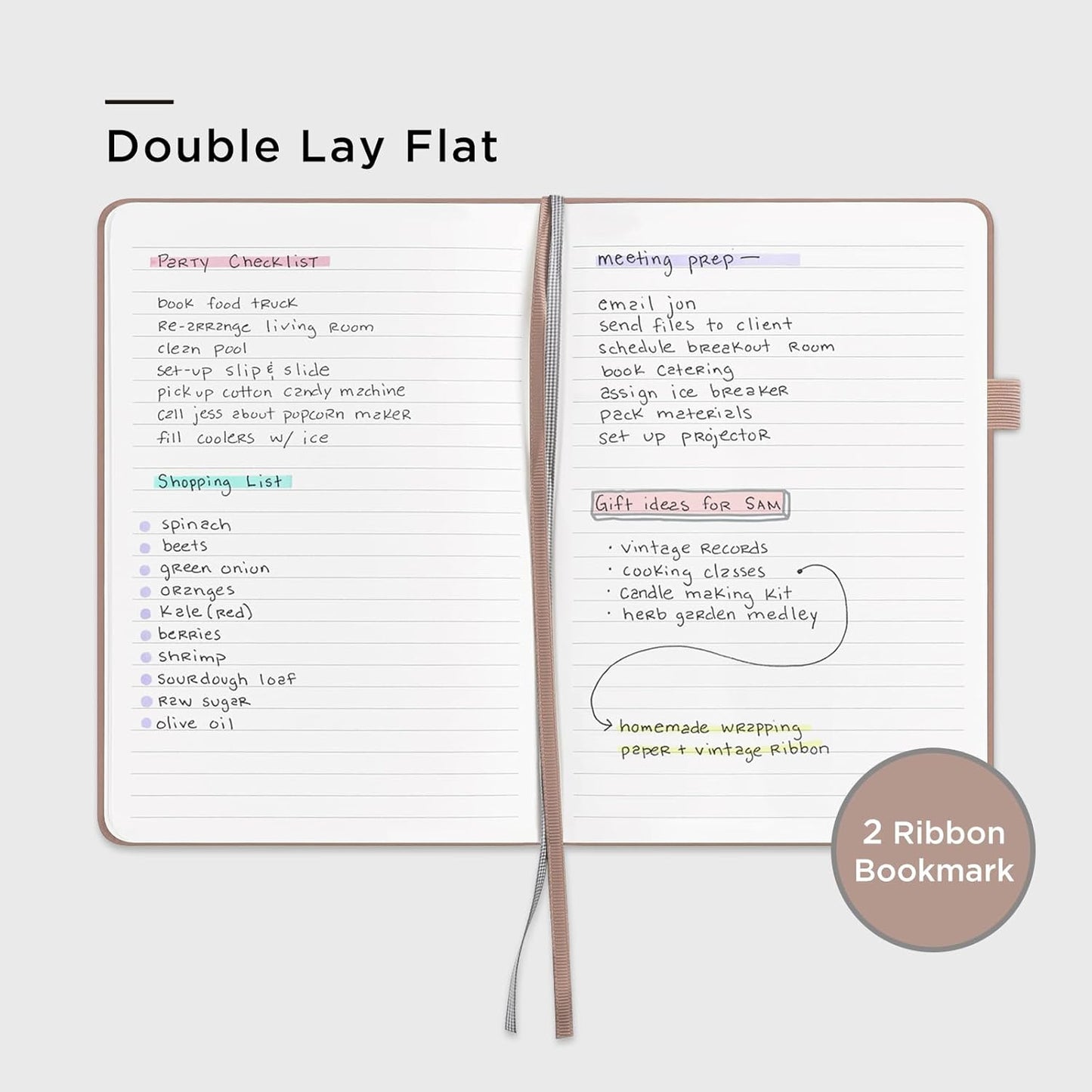 &And Per Se Lined Journal Notebook (5 Packs), 160 Pages, A5 5.7 x 8 inches College Ruled Thick Paper Notebook Journals for Writing, Hardcover Notebooks for Women Men Office School (Apricot)