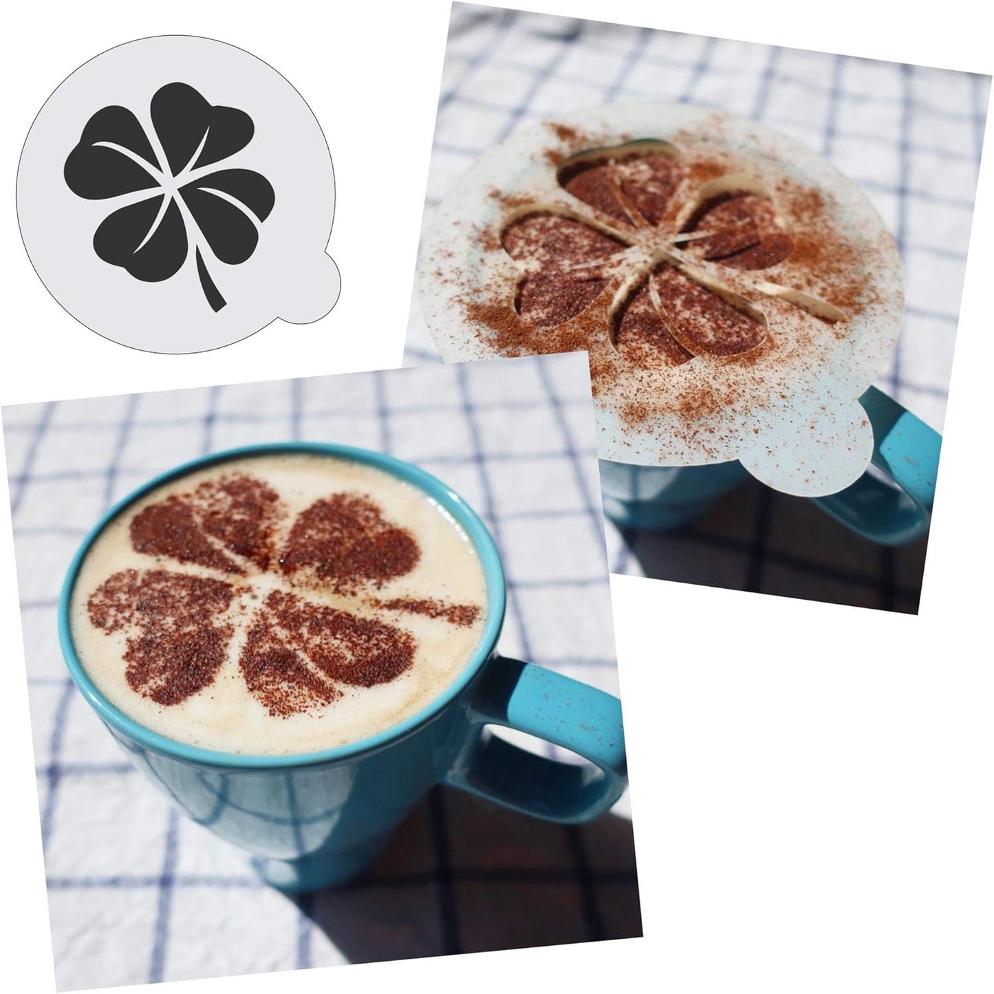 Stencil Stop Custom Coffee Stencil - Customizable for Business Logos, Faces, Images - 14 Mil Mylar Plastic (2.5 x 2.5 inches - 5 Pack)