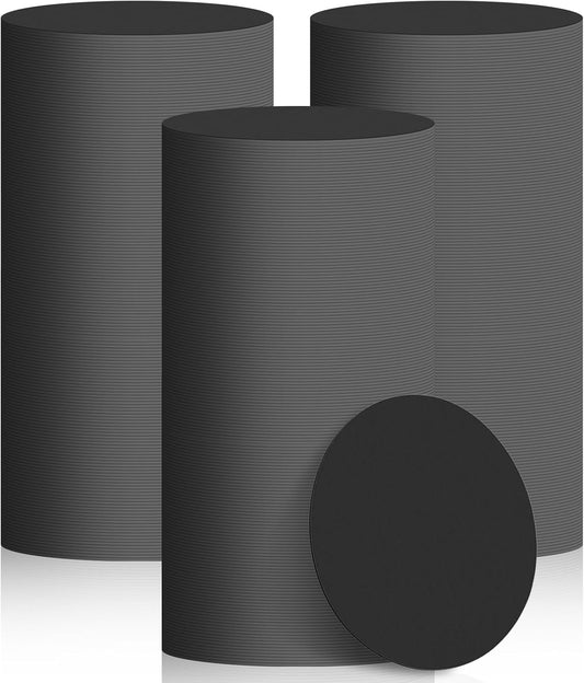 TaoBary 600 Pcs Disposable Paper Coasters Bulk 1MM, 4 Inch Round Cardboard Coasters Blank for Bar Drinks DIY Crafts Arts Wedding (Black)