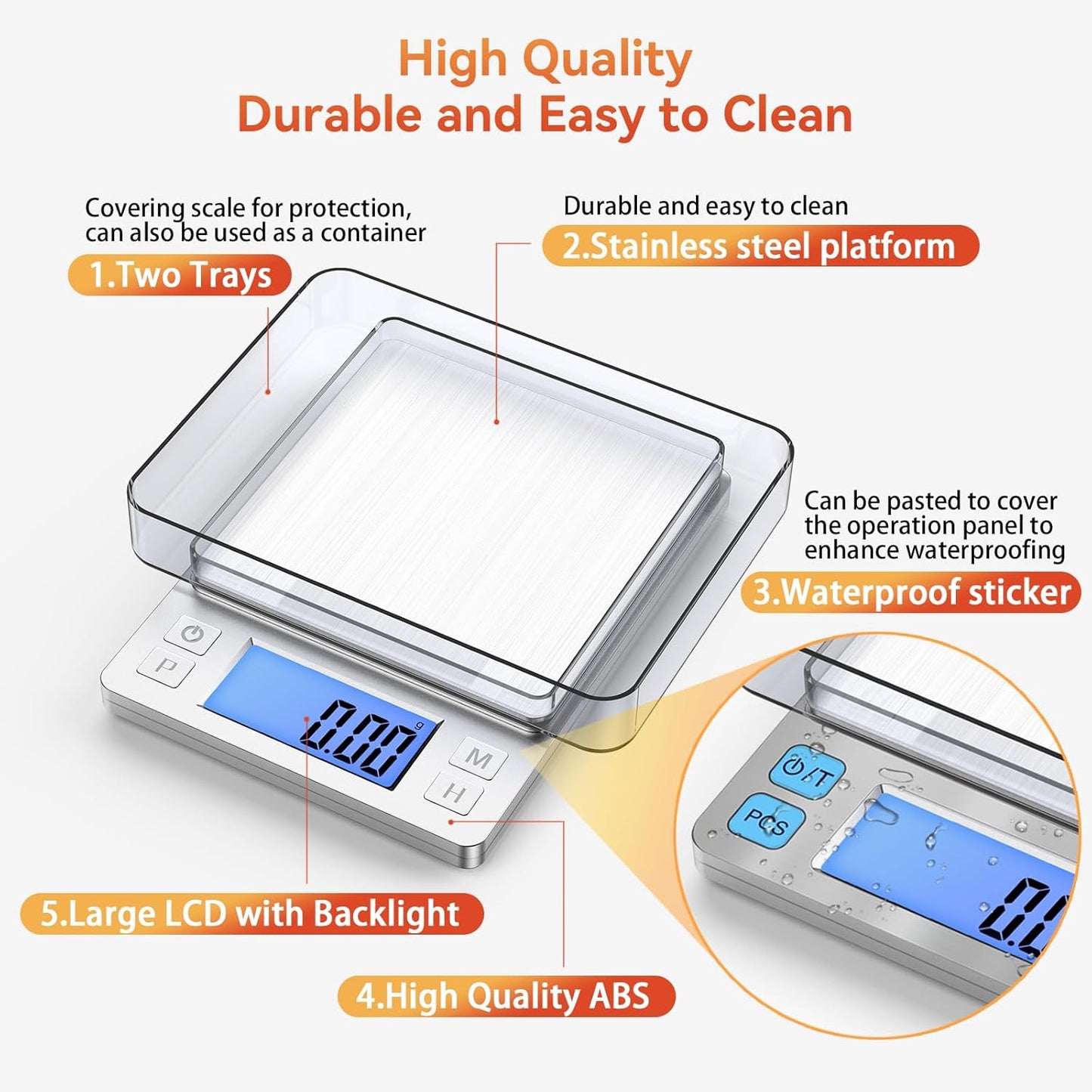 BOMATA 0.01g Small Digital Gram Scale, USB Rechargeable, Upgraded 1kg Jewelry Scale with Larger Display and Hold Function, High Precision, Grams and oz for Herb, Coin, Powder, Gold, Yeast, Kitchen