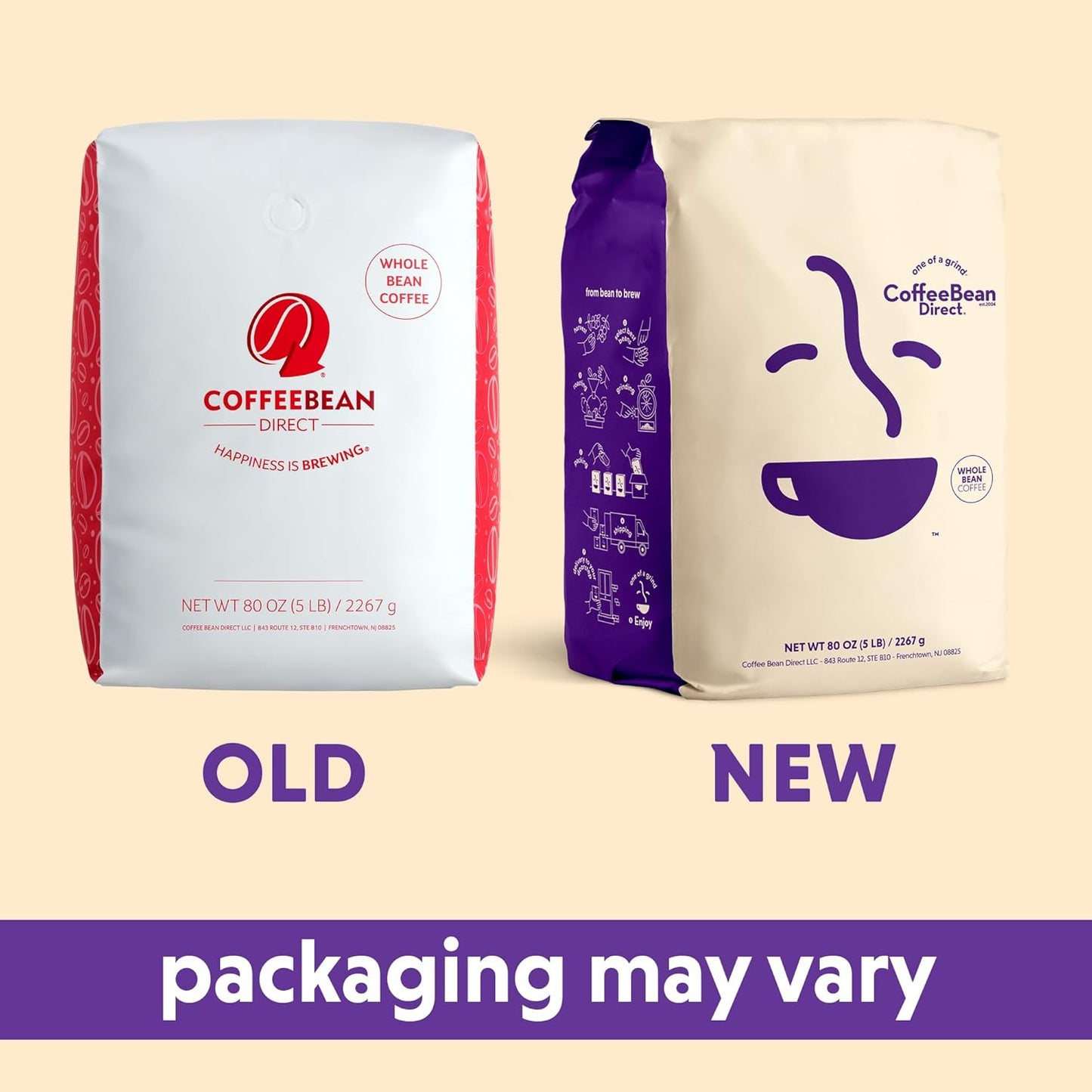 Coffee Bean Direct Highlander Grogg Flavored, Whole Bean Coffee, 5 Pound Bag (Pack of 1)